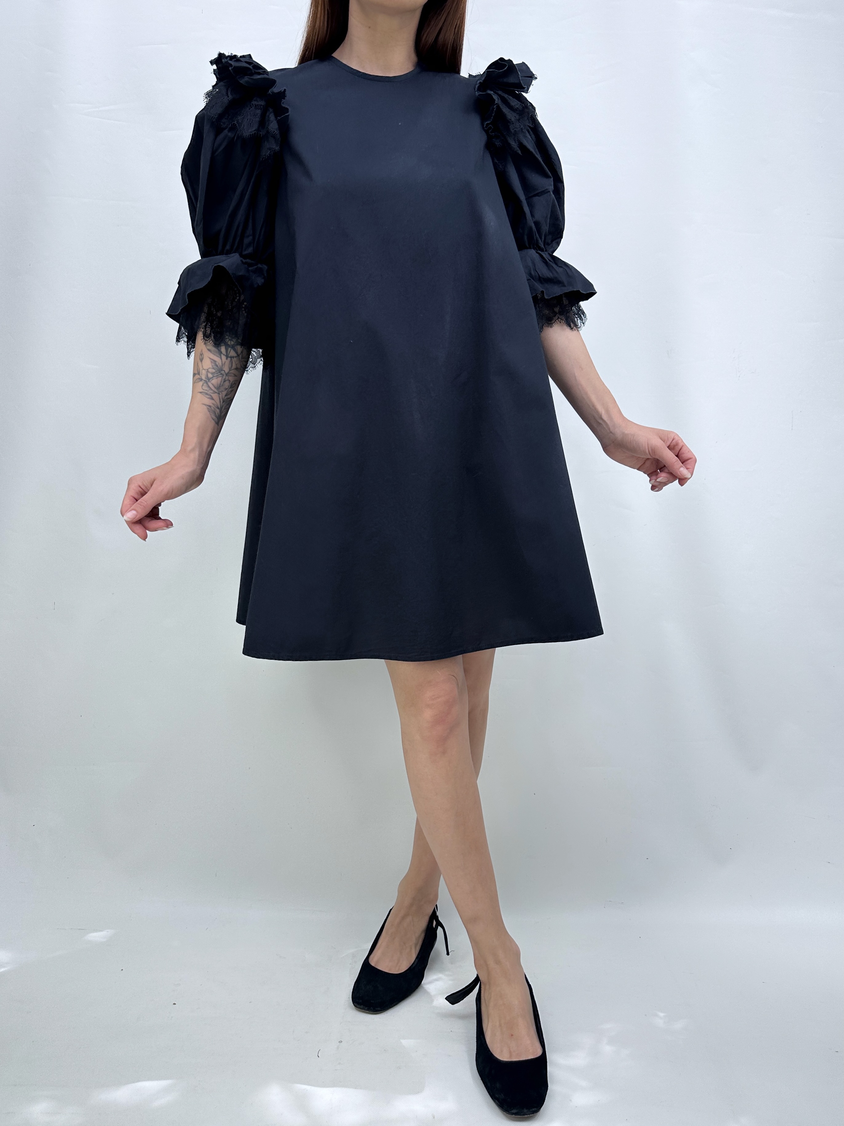 VESTIDO NEGRO ENCAJES I ALGODÓN I S 7