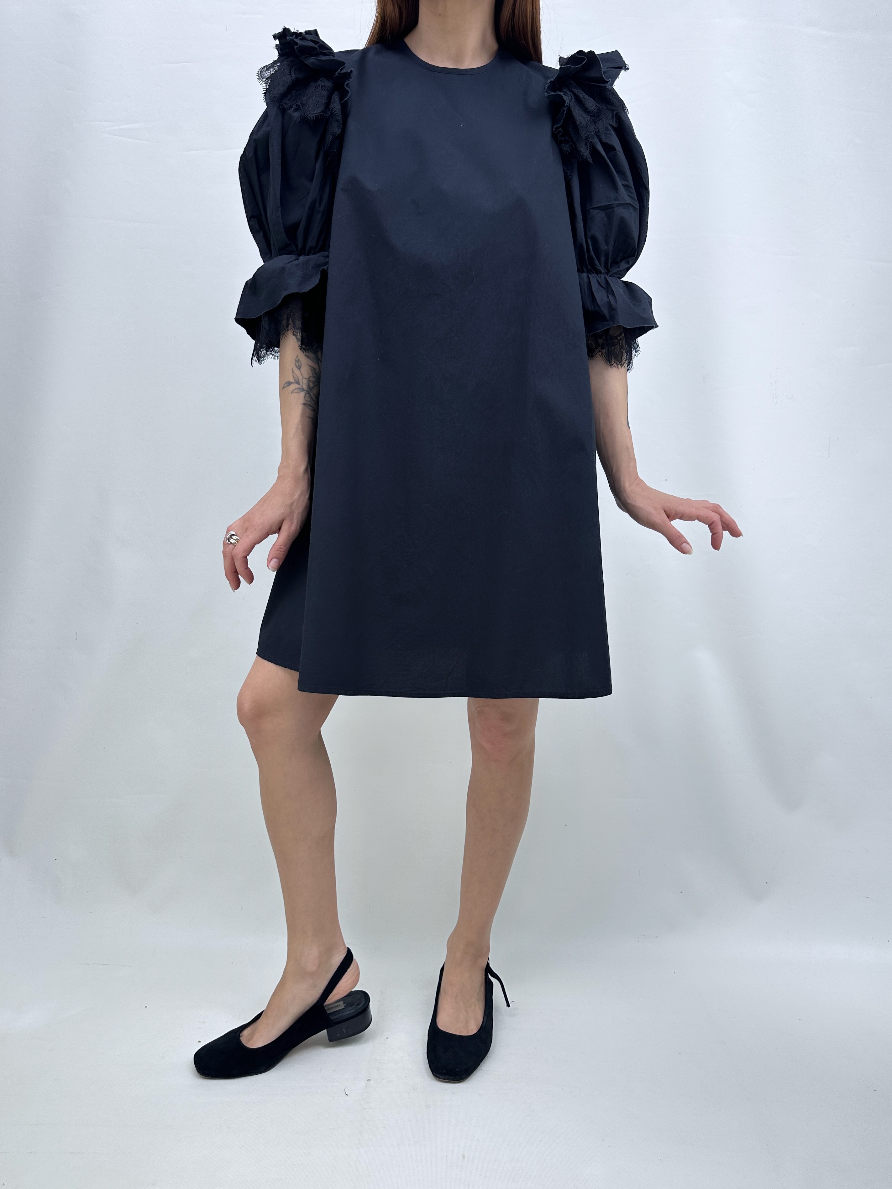 VESTIDO NEGRO ENCAJES I ALGODÓN I S 9