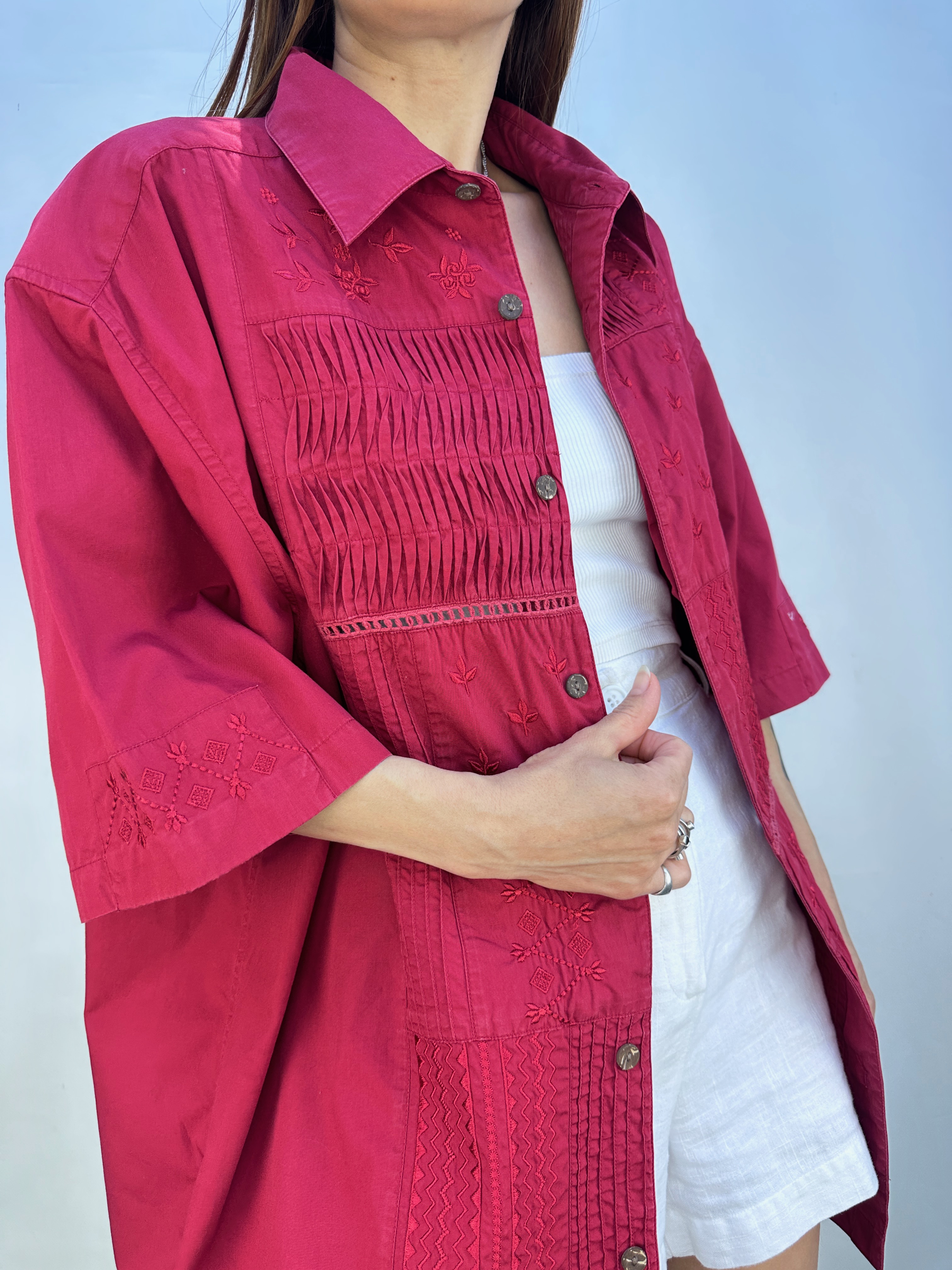 BLUSA BORDADA CLAIBORNE I ALGODÓN I XL-3XL 3