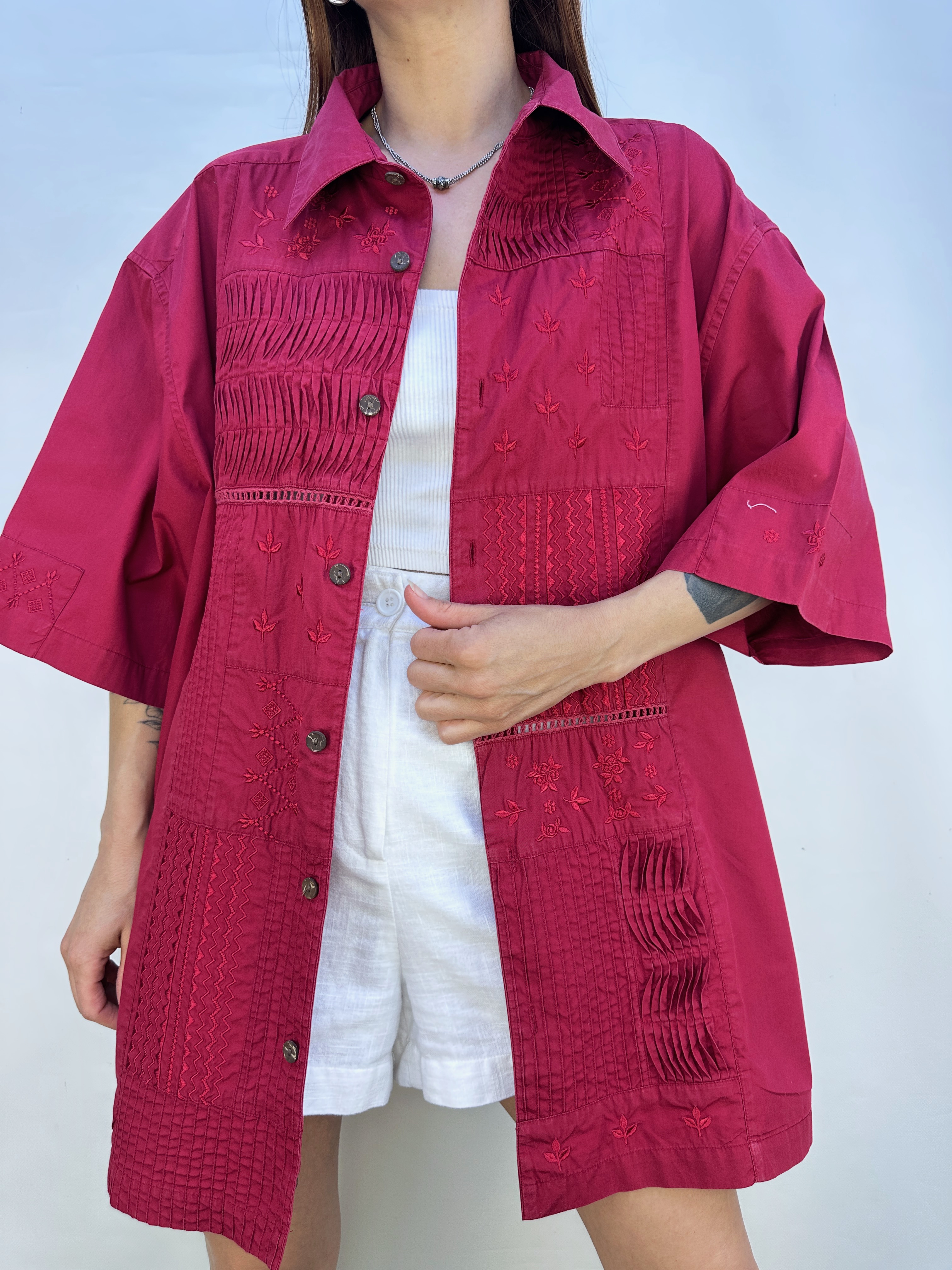 BLUSA BORDADA CLAIBORNE I ALGODÓN I XL-3XL 4