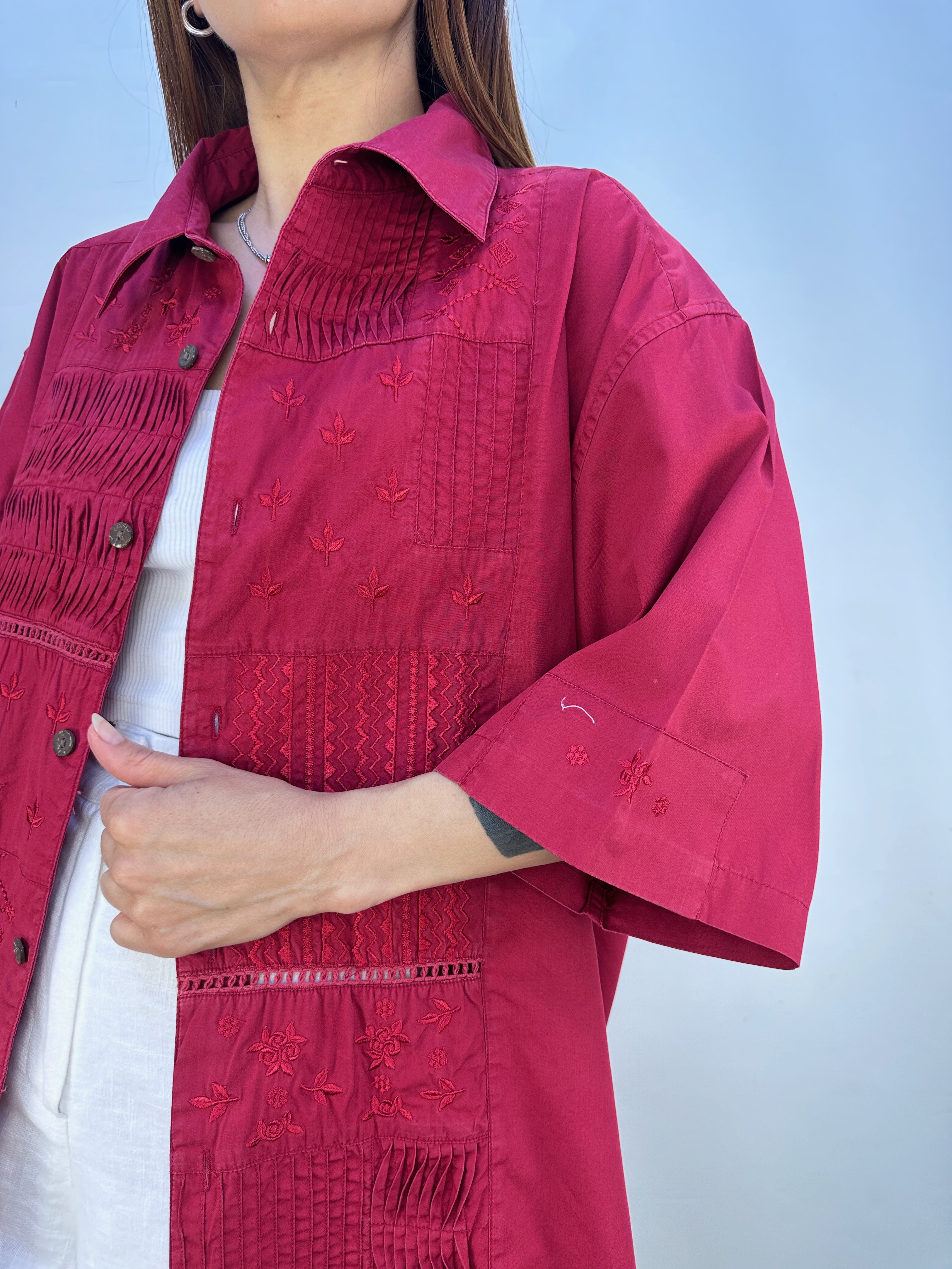 BLUSA BORDADA CLAIBORNE I ALGODÓN I XL-3XL 5