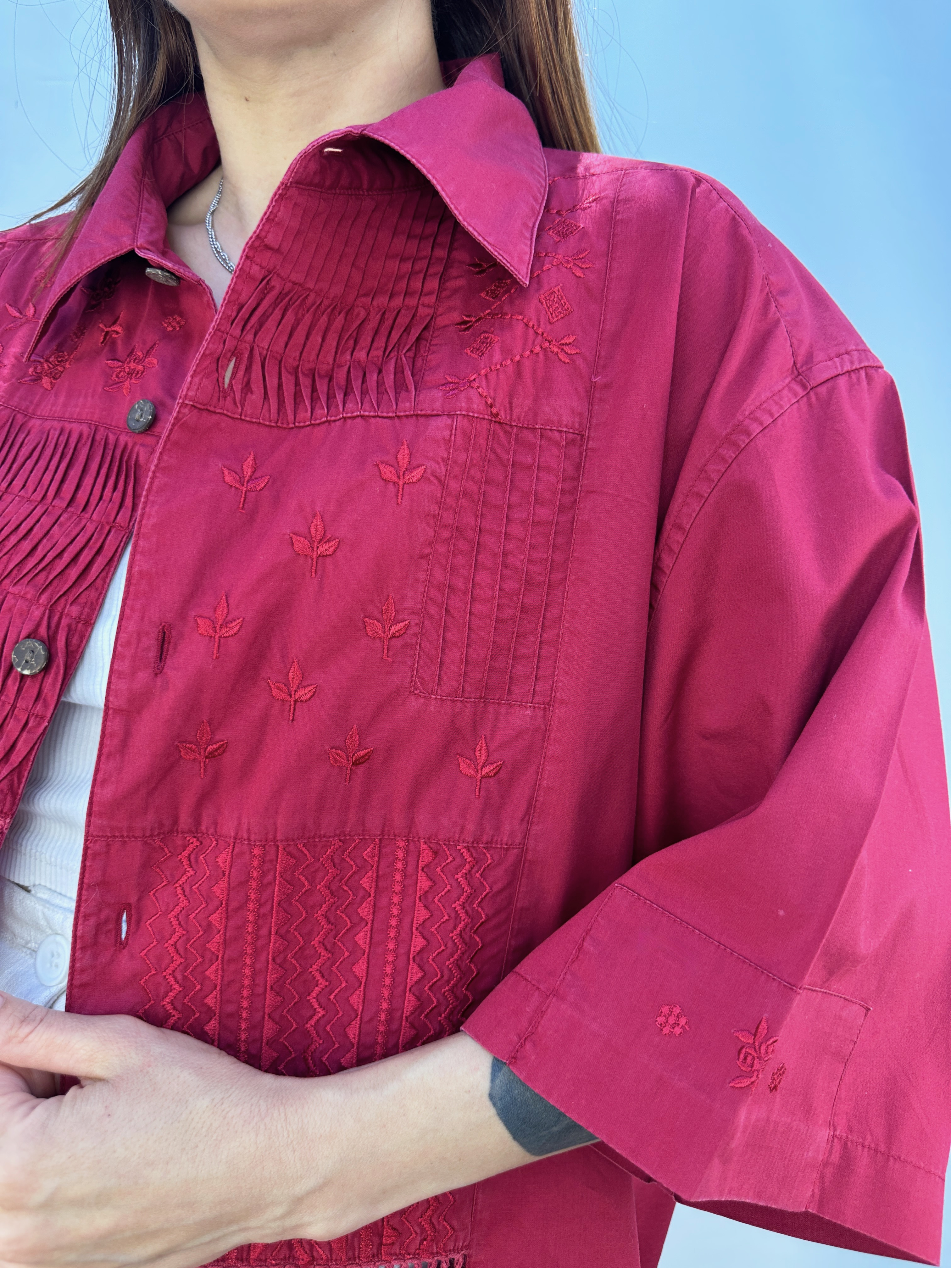 BLUSA BORDADA CLAIBORNE I ALGODÓN I XL-3XL 6