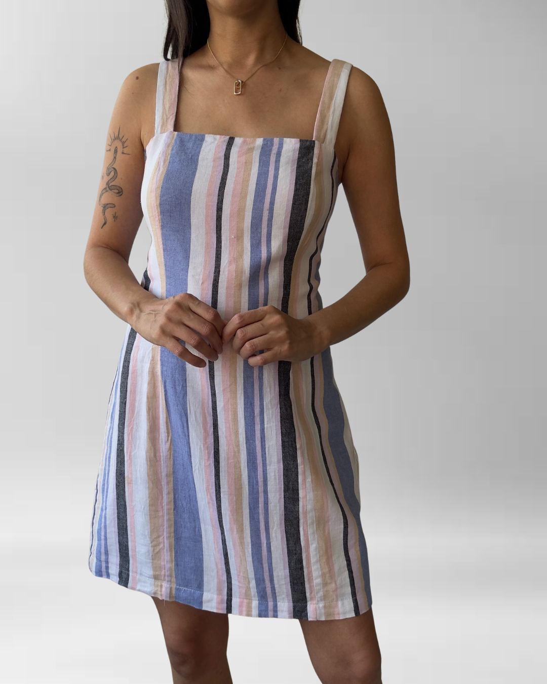 VESTIDO RAYAS | LINO-ALGODÓN | M-L 4