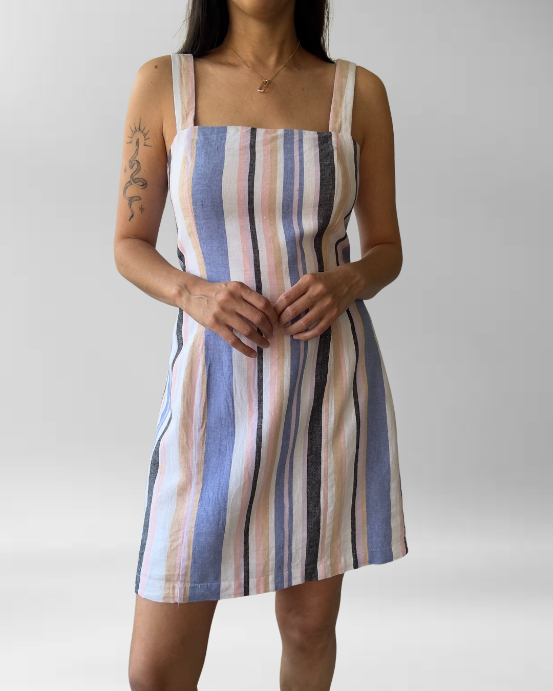 VESTIDO RAYAS | LINO-ALGODÓN | M-L 1