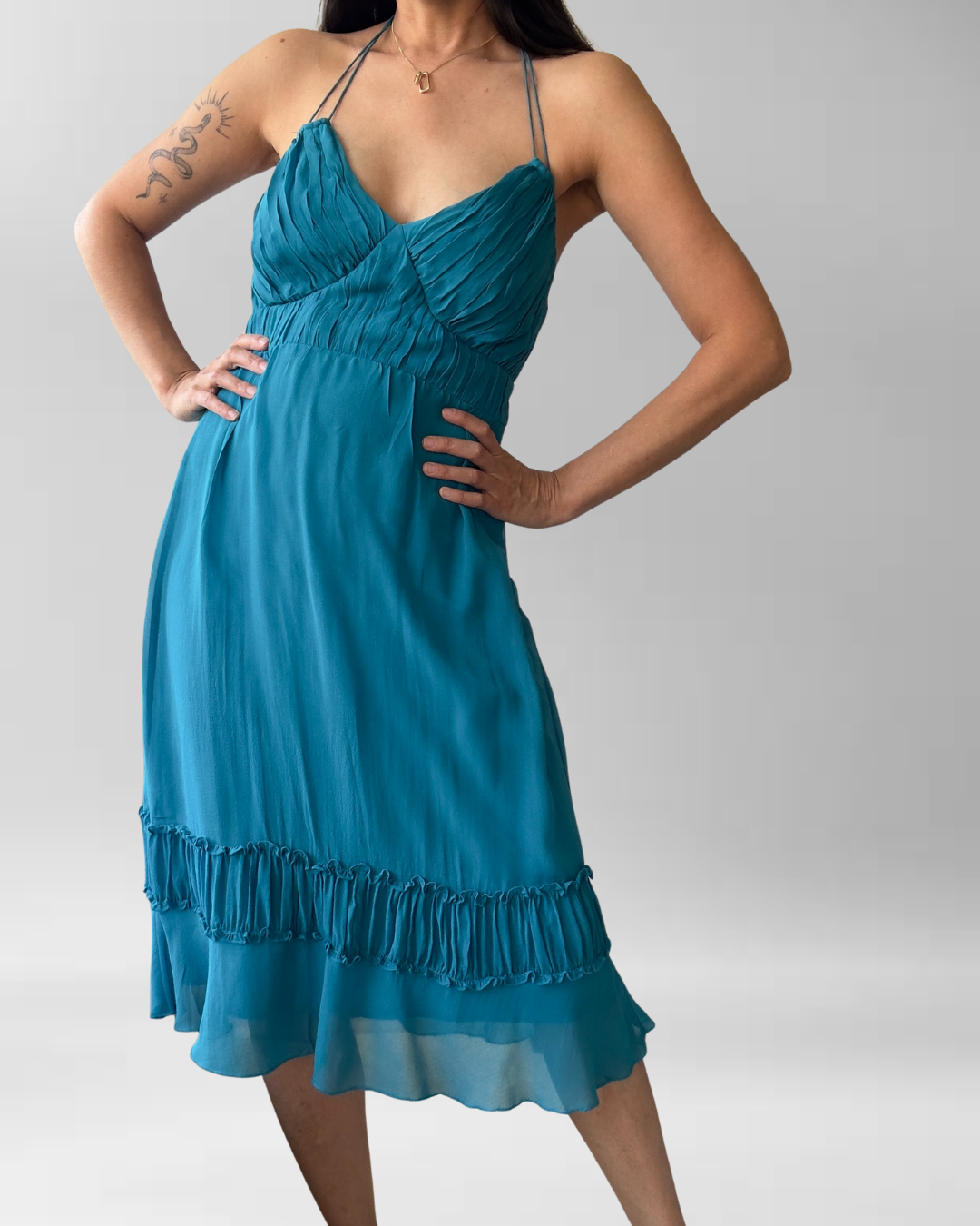VESTIDO FIESTA SEDA | S-M  4