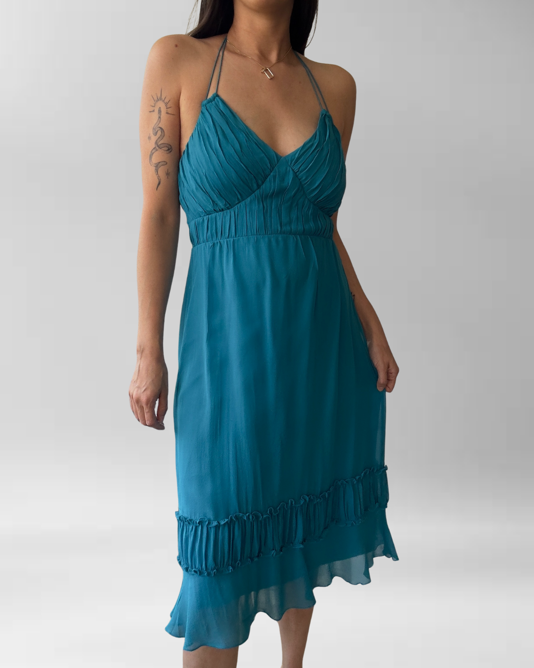 VESTIDO FIESTA SEDA | S-M  1