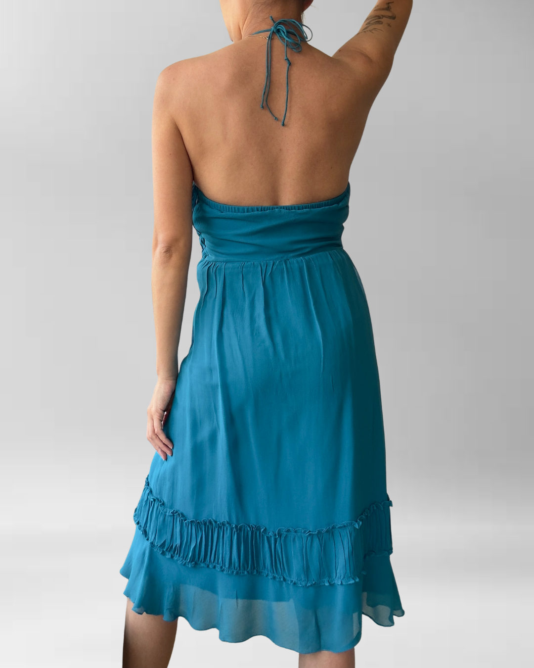 VESTIDO FIESTA SEDA | S-M  9