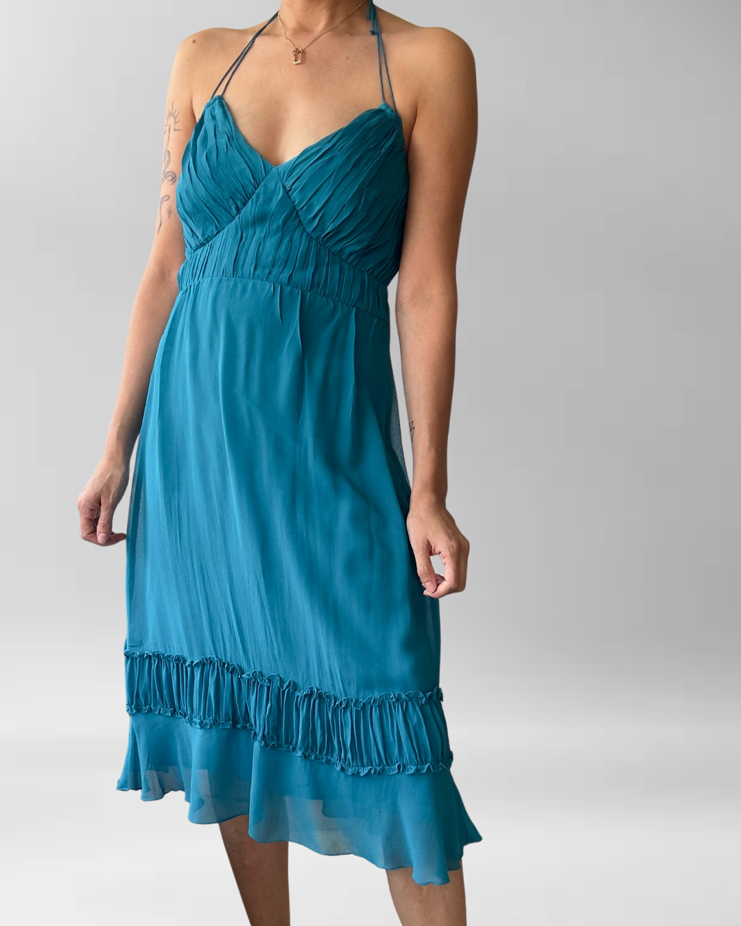 VESTIDO FIESTA SEDA | S-M  10