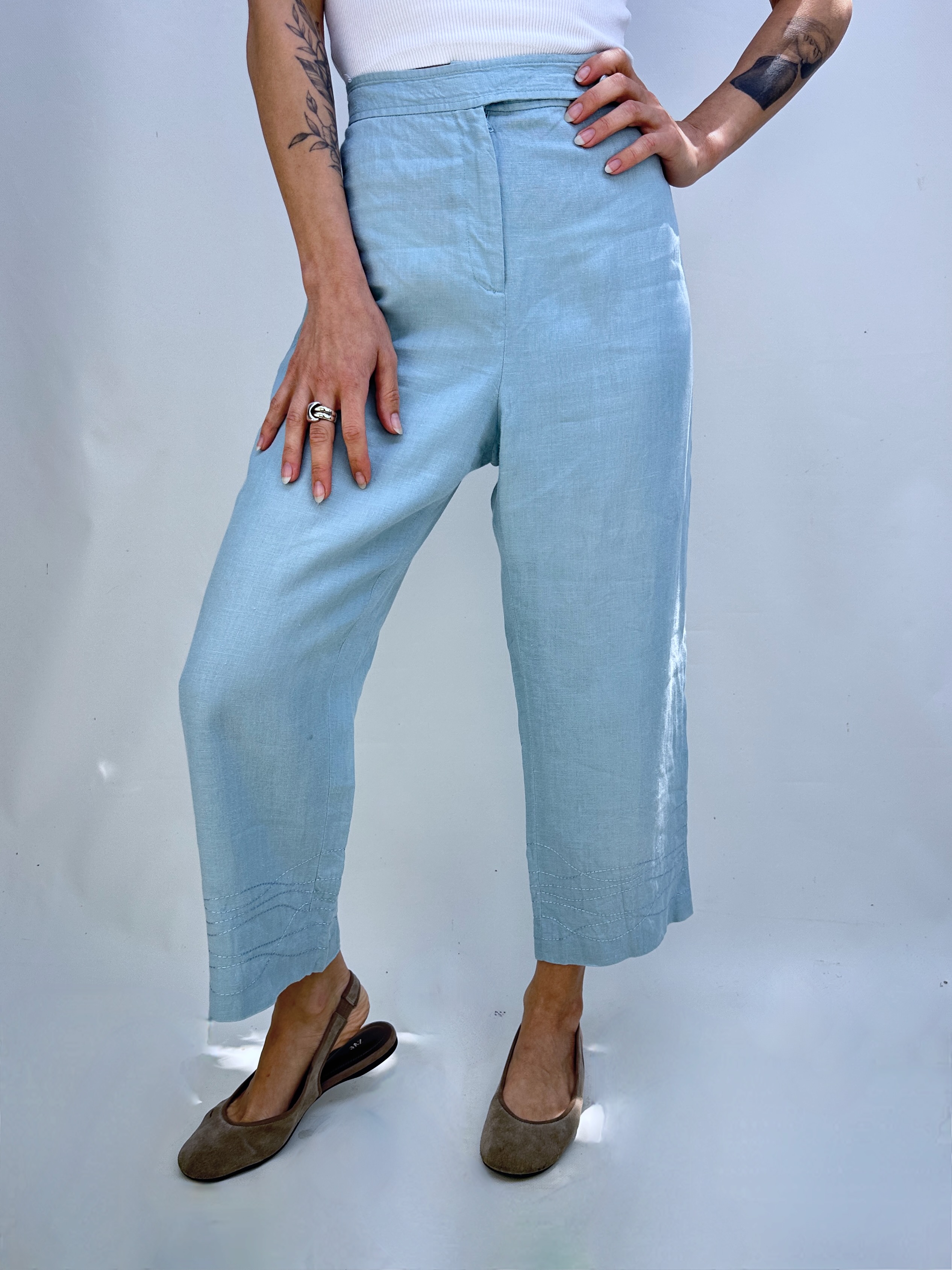 PANTALÓN CAPRI I LINO I 34-36 3