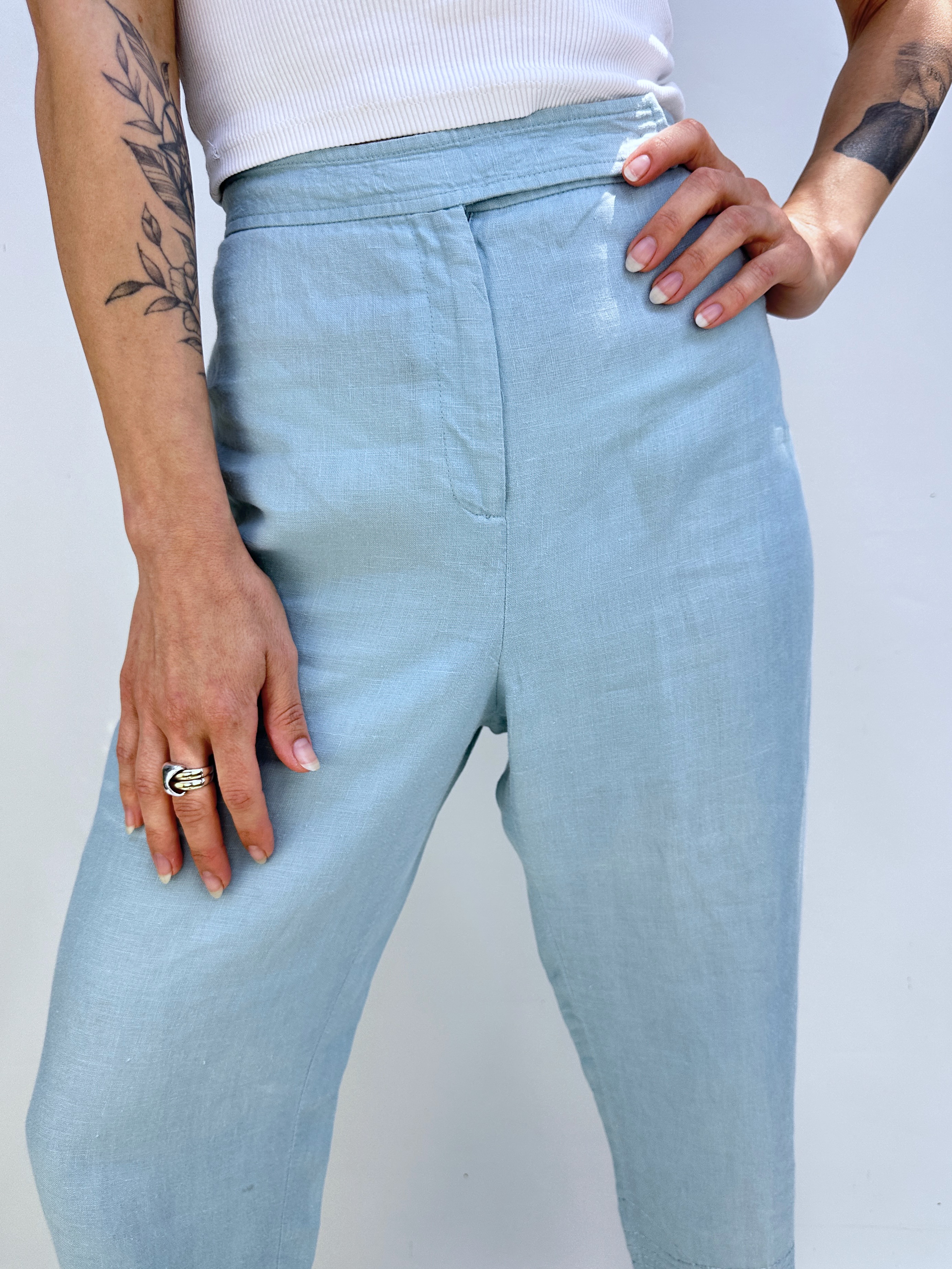 PANTALÓN CAPRI I LINO I 34-36 5