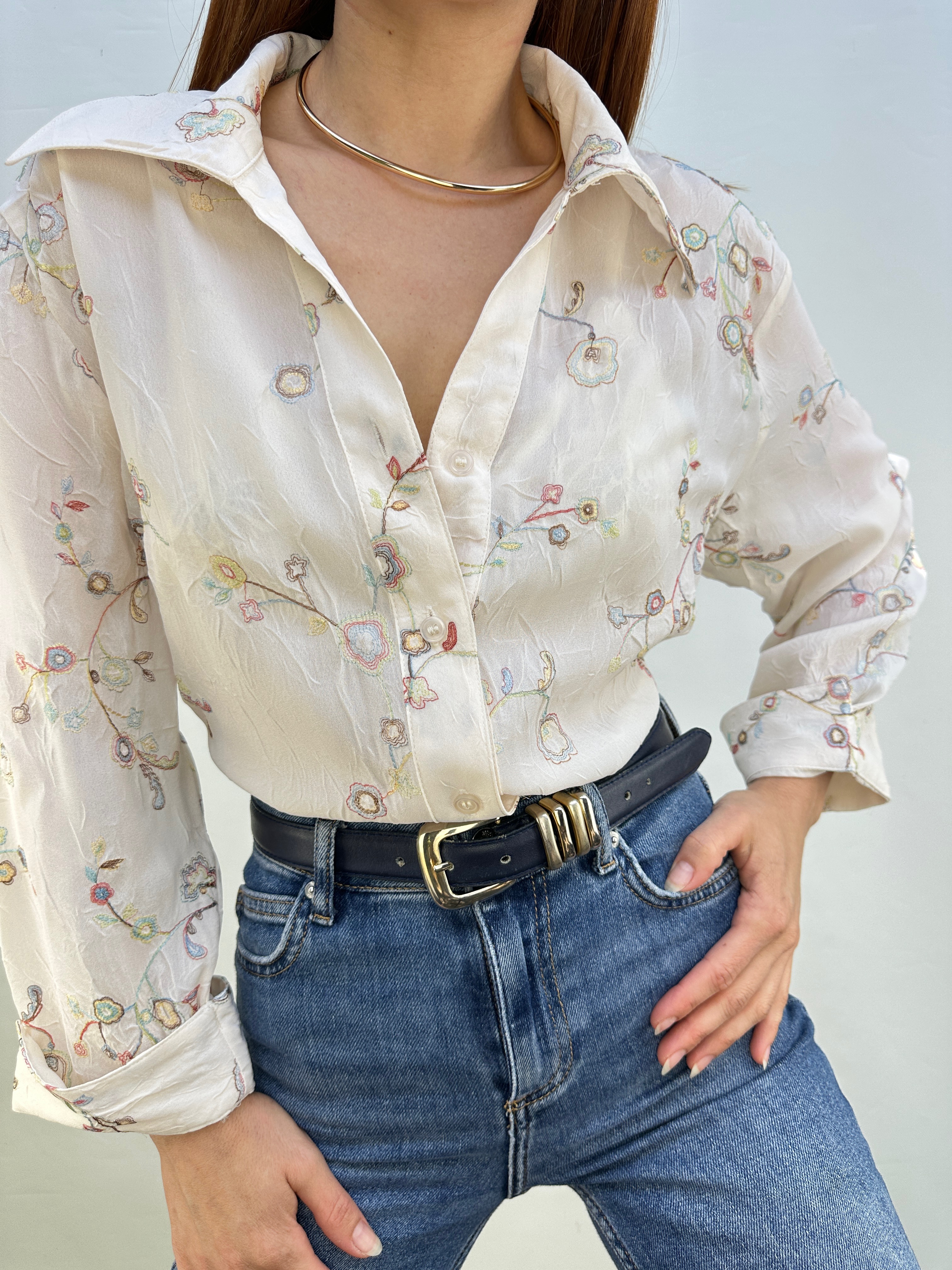 BLUSA CHIFÓN BORDADA I M 4