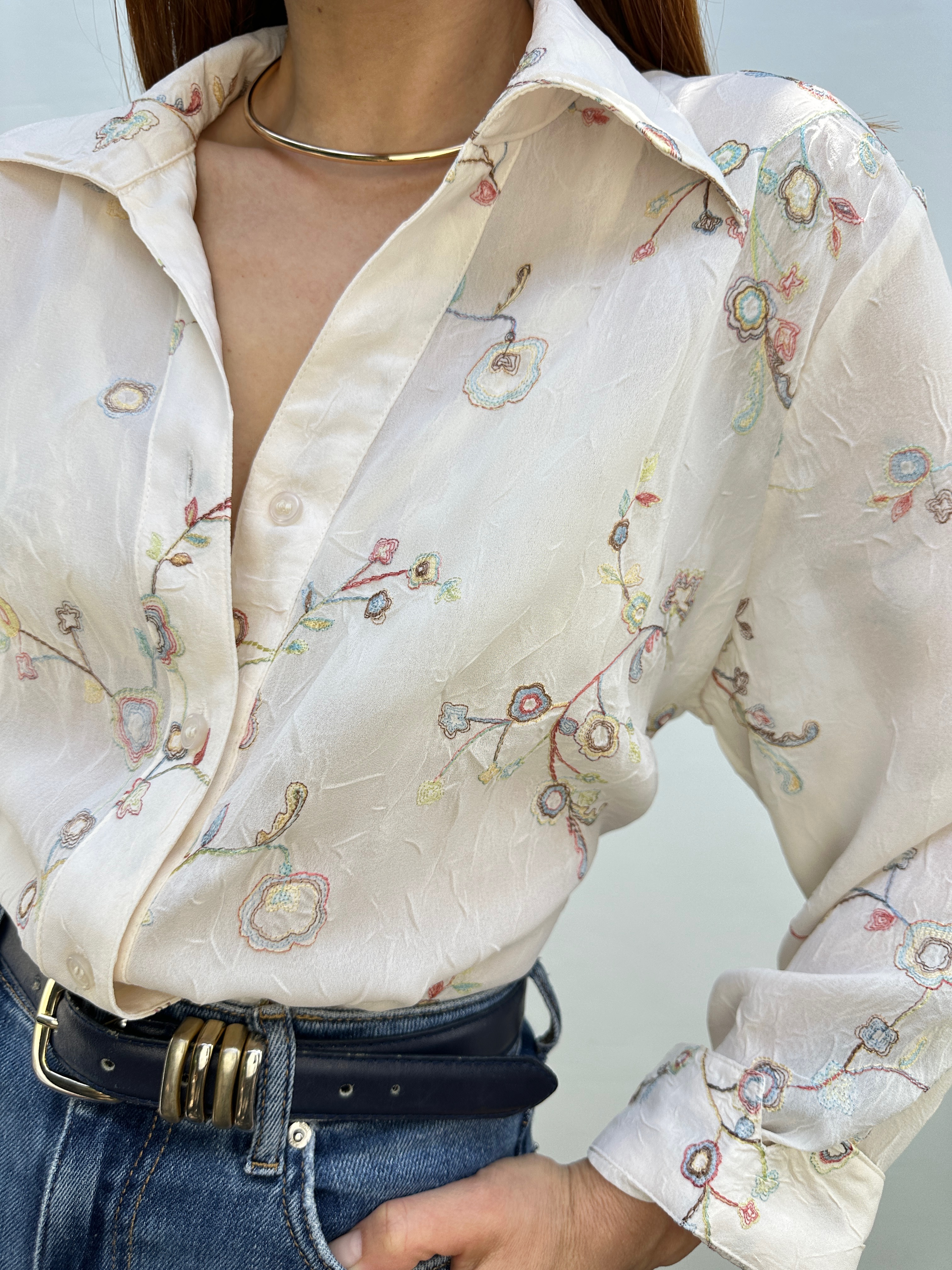 BLUSA CHIFÓN BORDADA I M 5