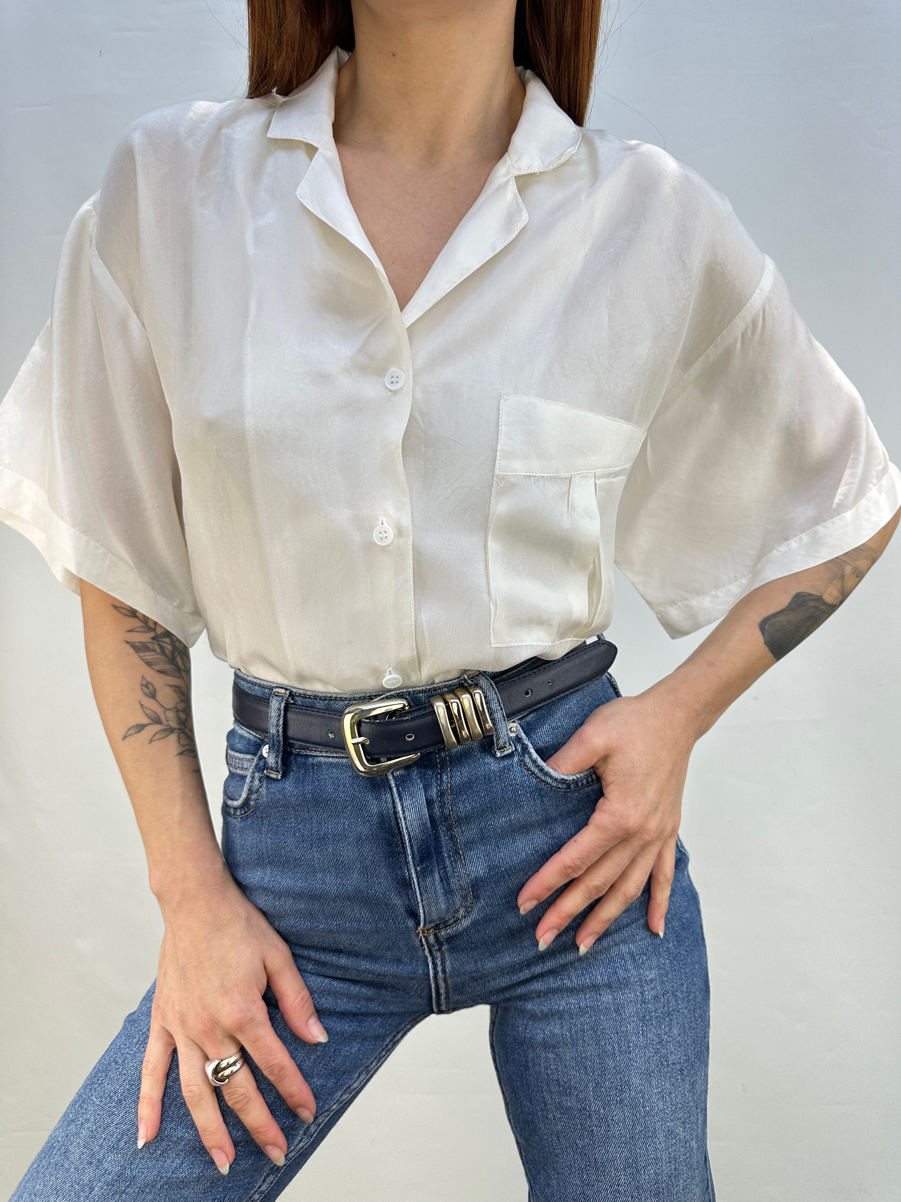 BLUSA SEDA VINTAGE I XL 1