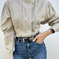 BLUSA VINTAGE TAUPÉ I L - Miniatura 1