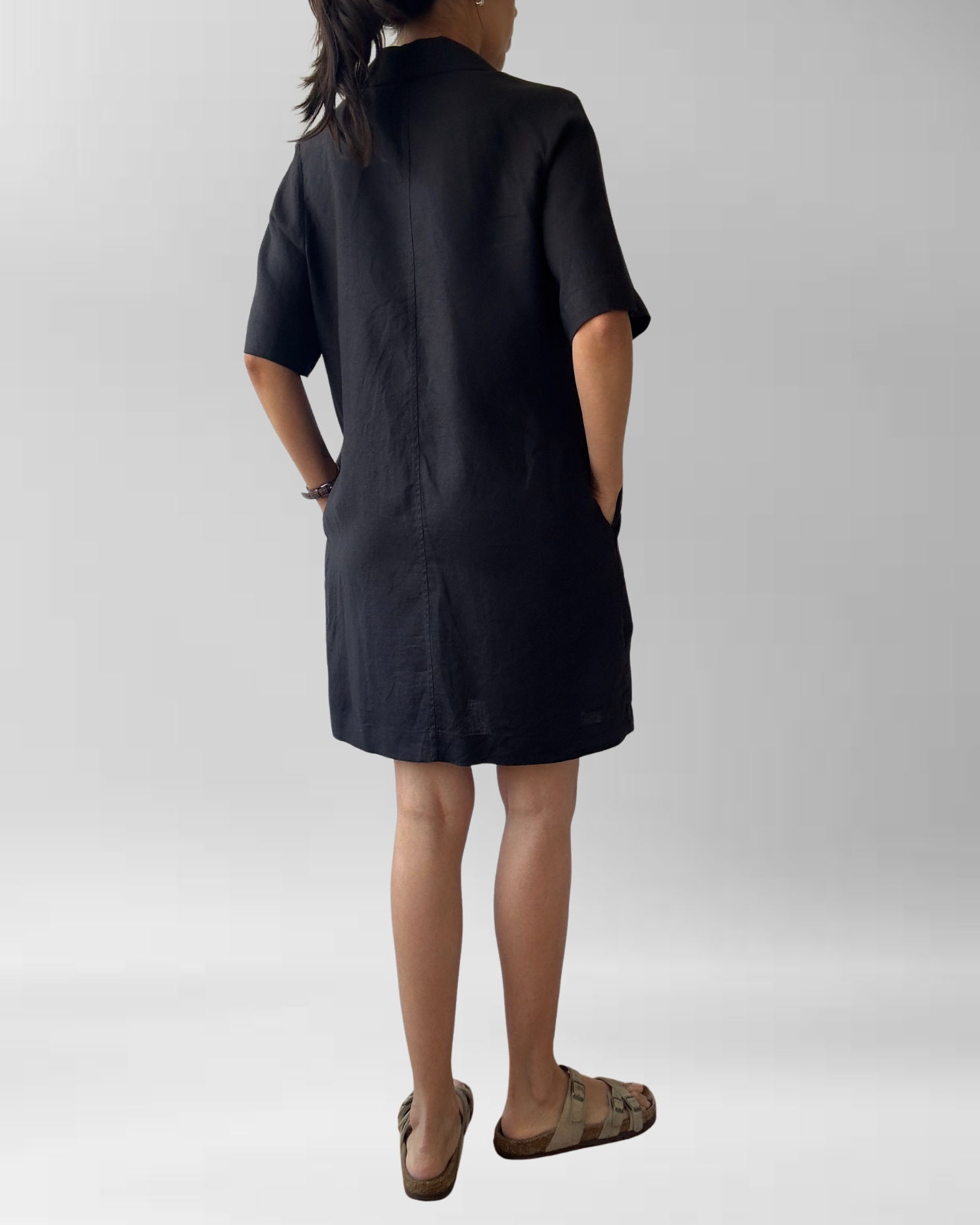 VESTIDO NEGRO LINO | M 4