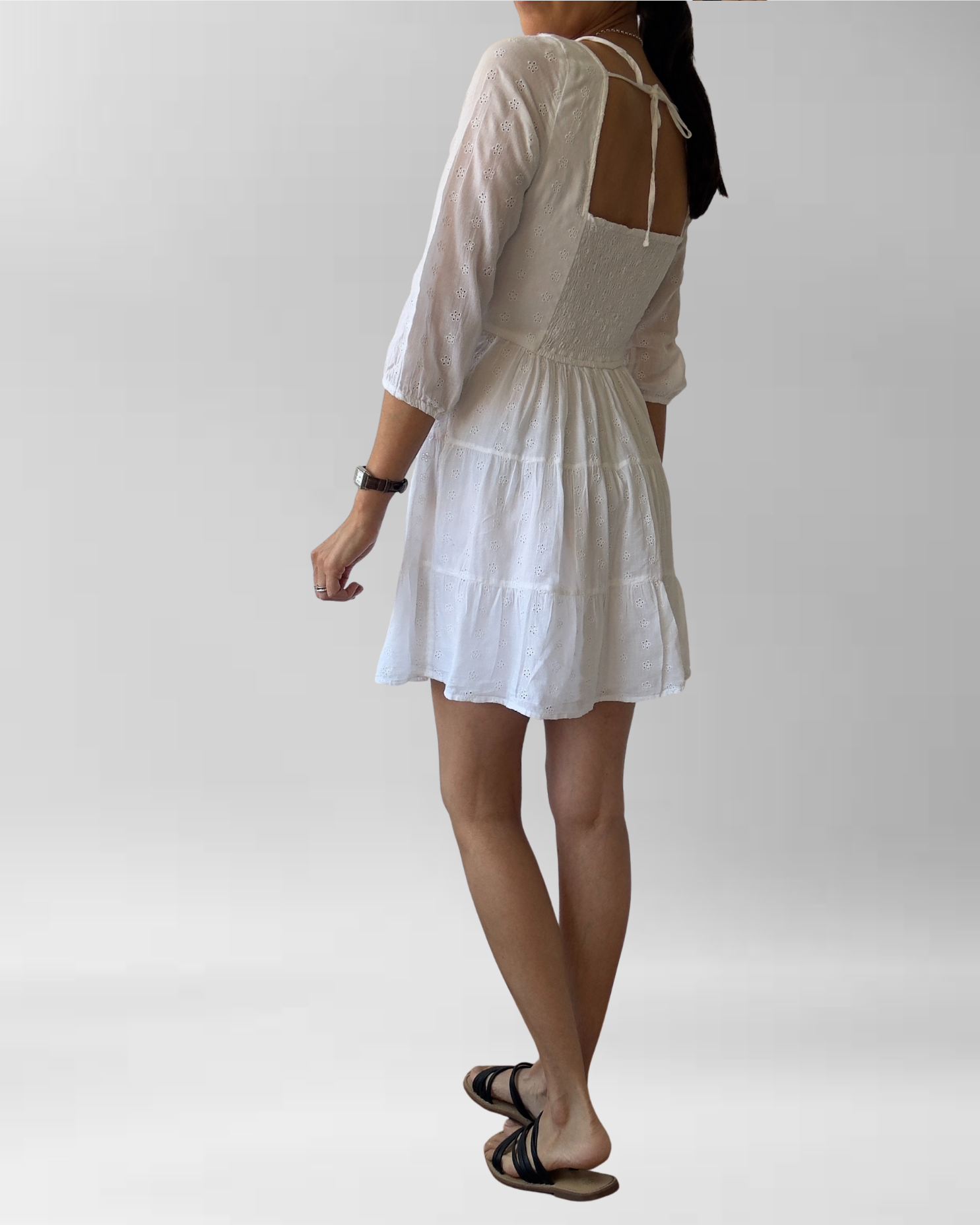 VESTIDO BLANCO BRODERIE | XS-S 4