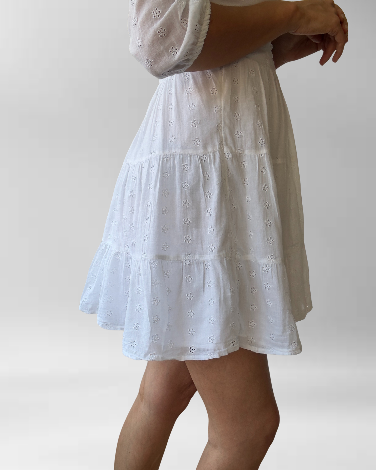 VESTIDO BLANCO BRODERIE | XS-S 2
