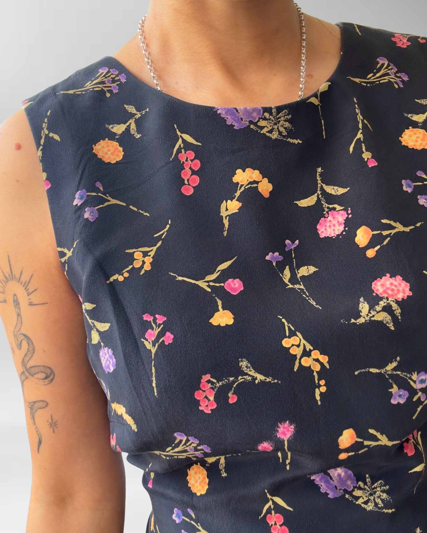 VESTIDO SEDA VINTAGE I L 2