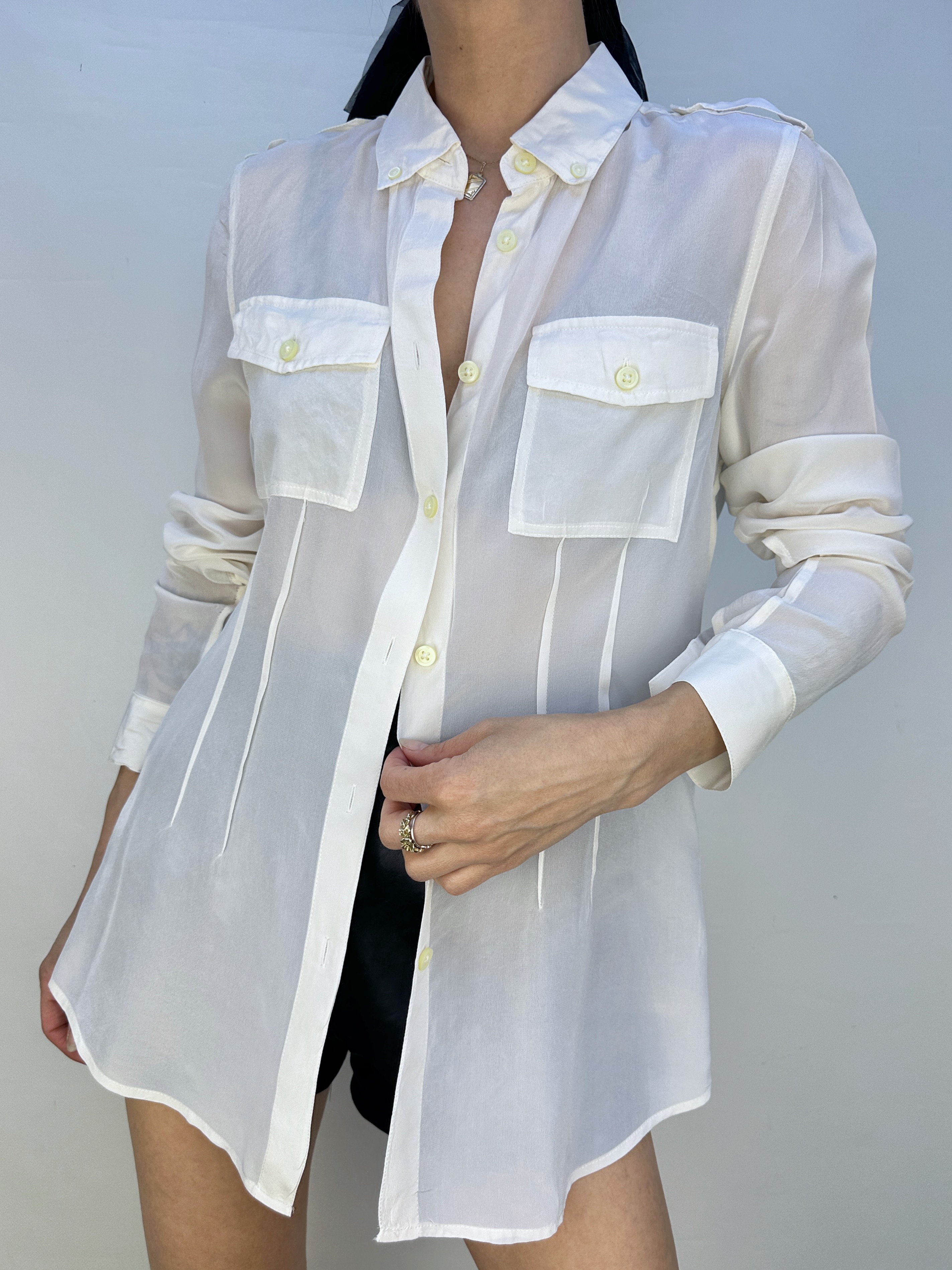 BLUSA SEDA BANANA REPUBLIC I S 1