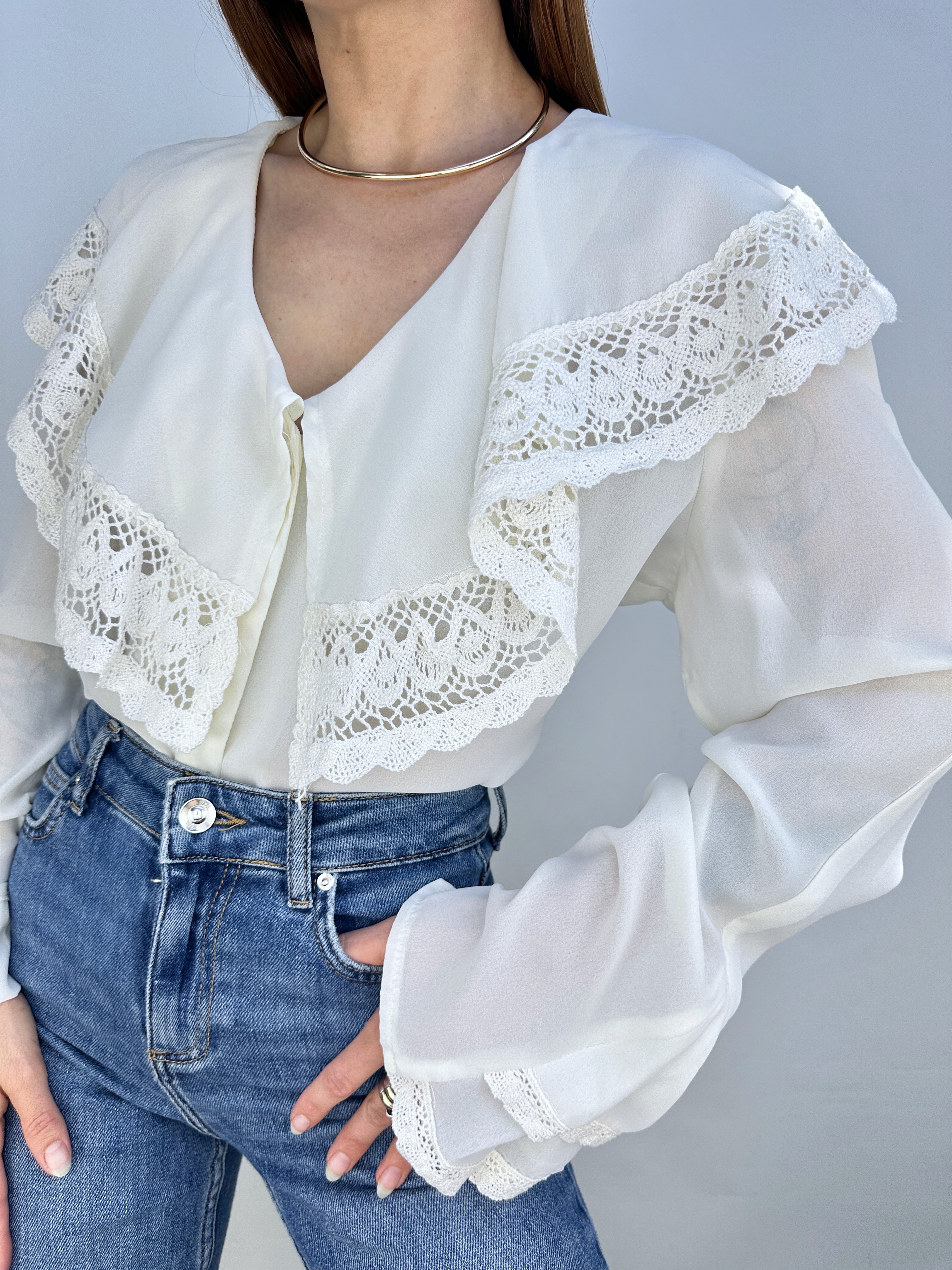 BLUSA VINTAGE CROCHET I L-XL 1