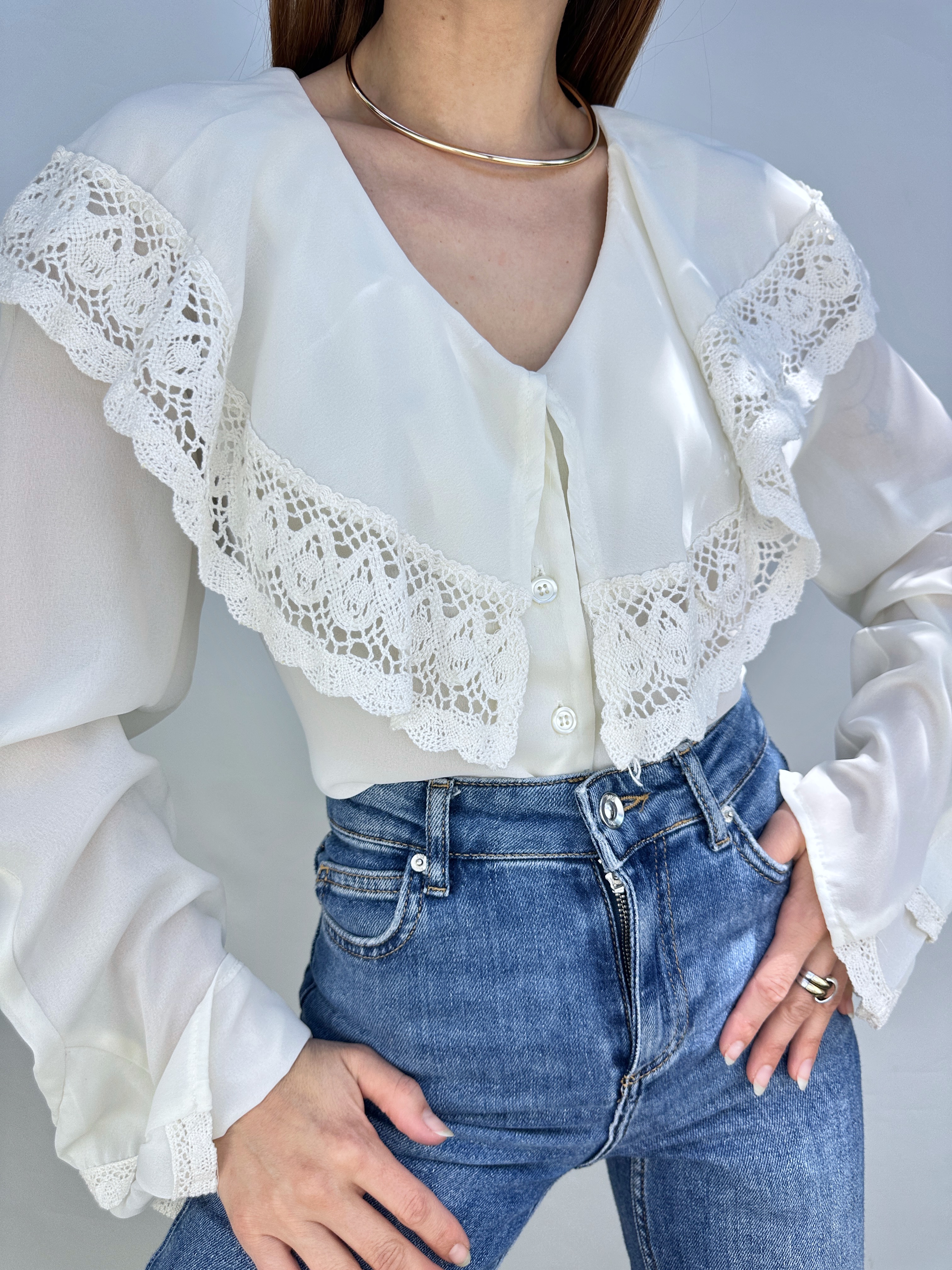 BLUSA VINTAGE CROCHET I L-XL 8