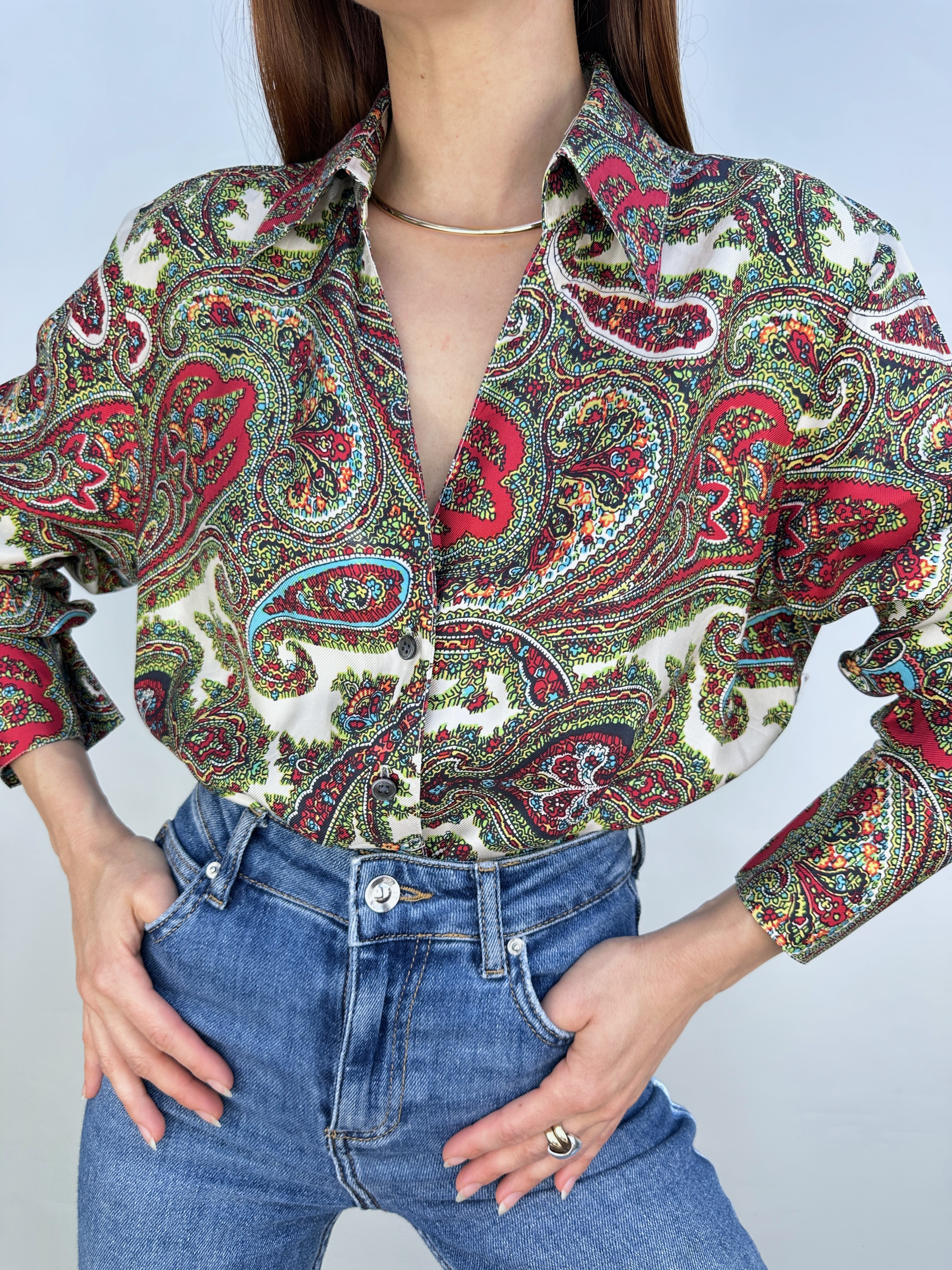 BLUSA SEDA TALBOTS I L 5