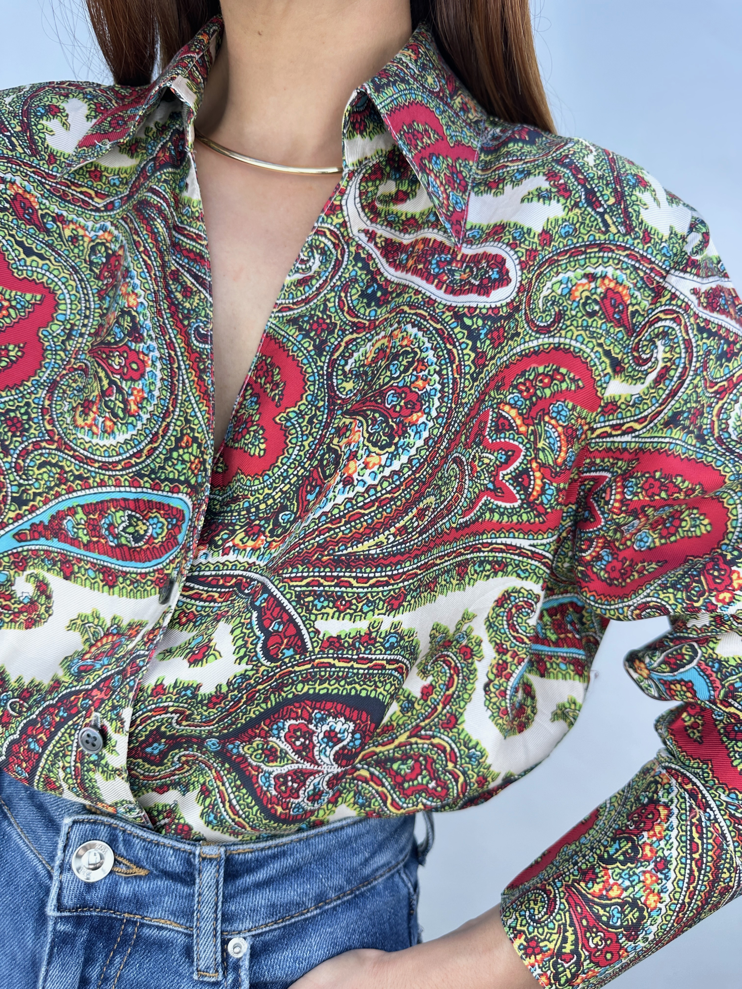 BLUSA SEDA TALBOTS I L 1