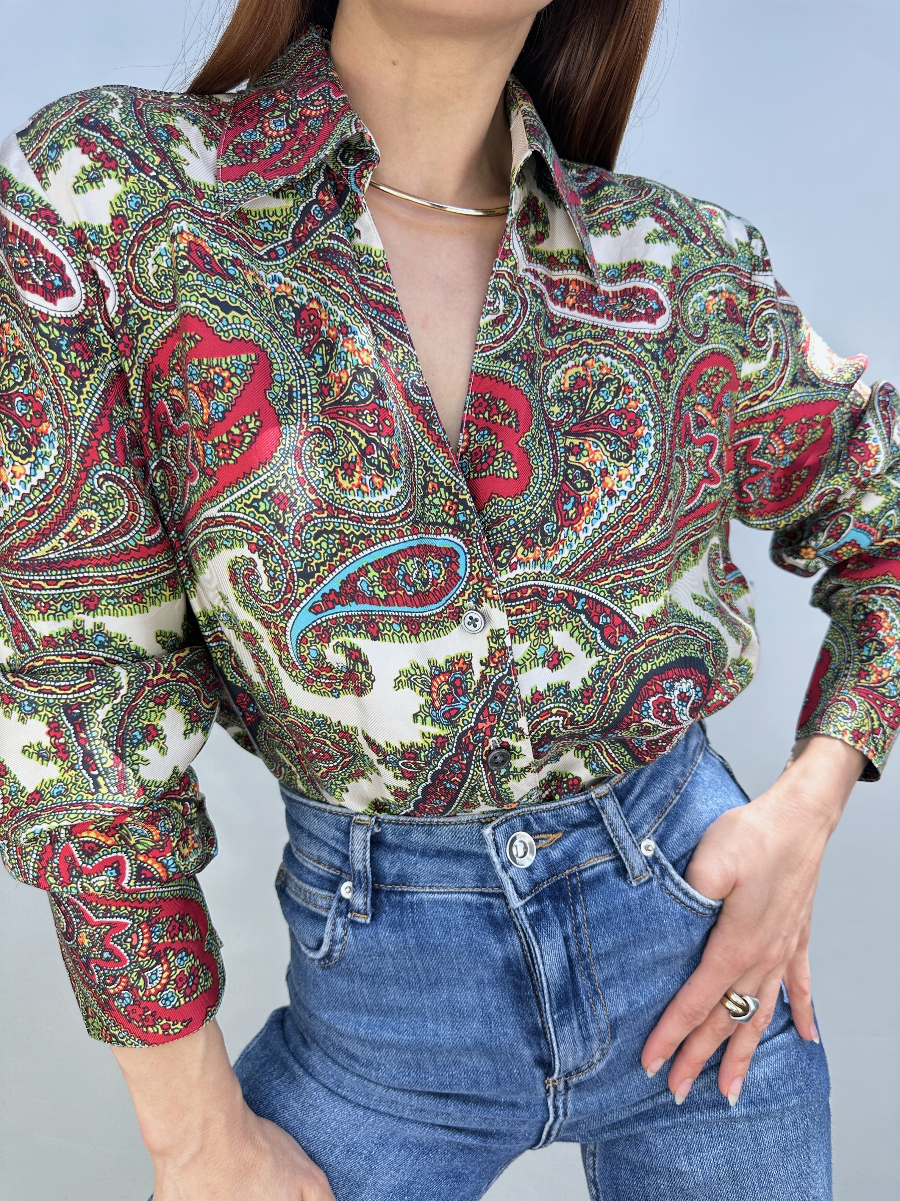 BLUSA SEDA TALBOTS I L 2