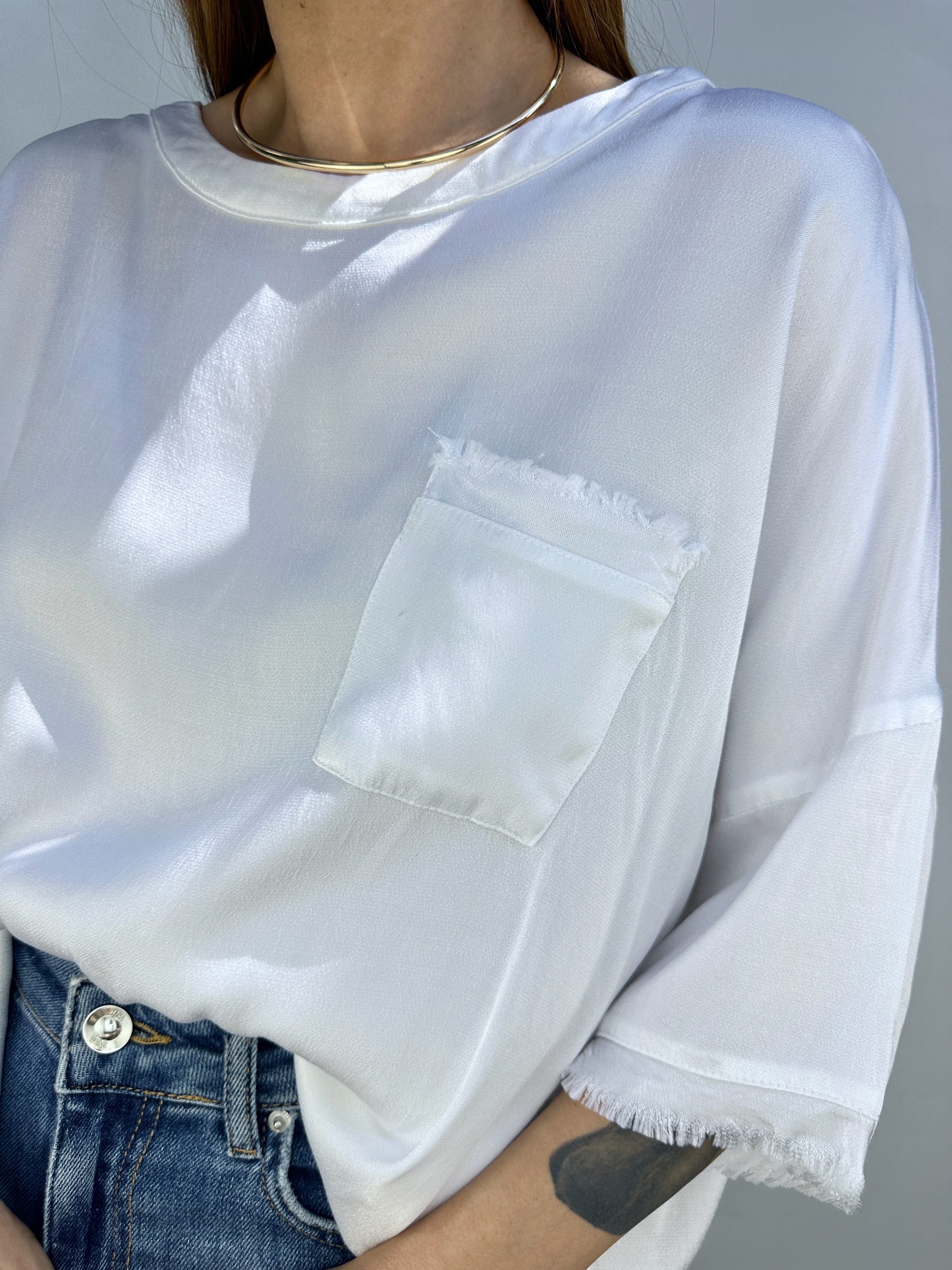 POLERA BLANCA SATINADA I M-L 5