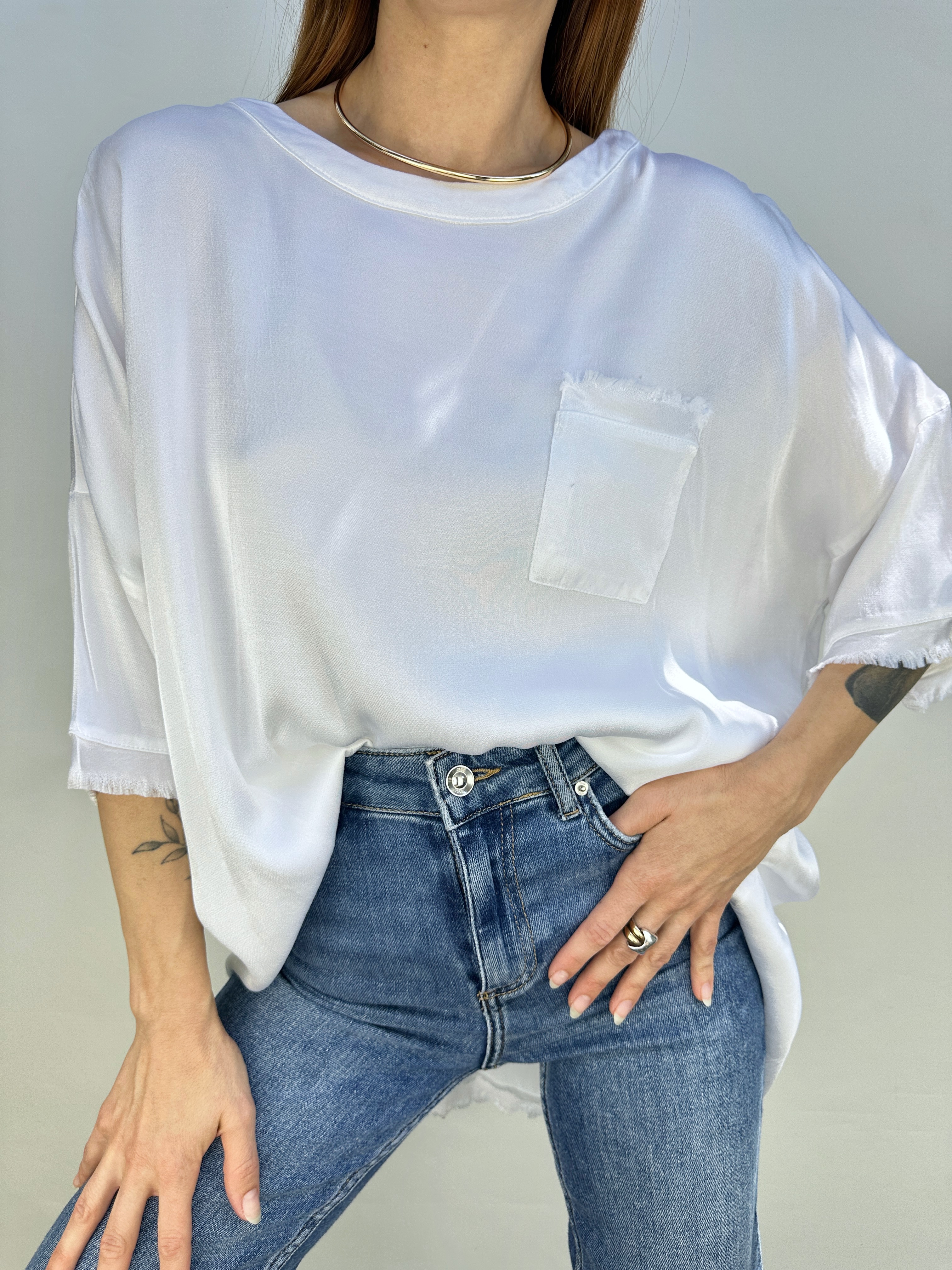 POLERA BLANCA SATINADA I M-L 6