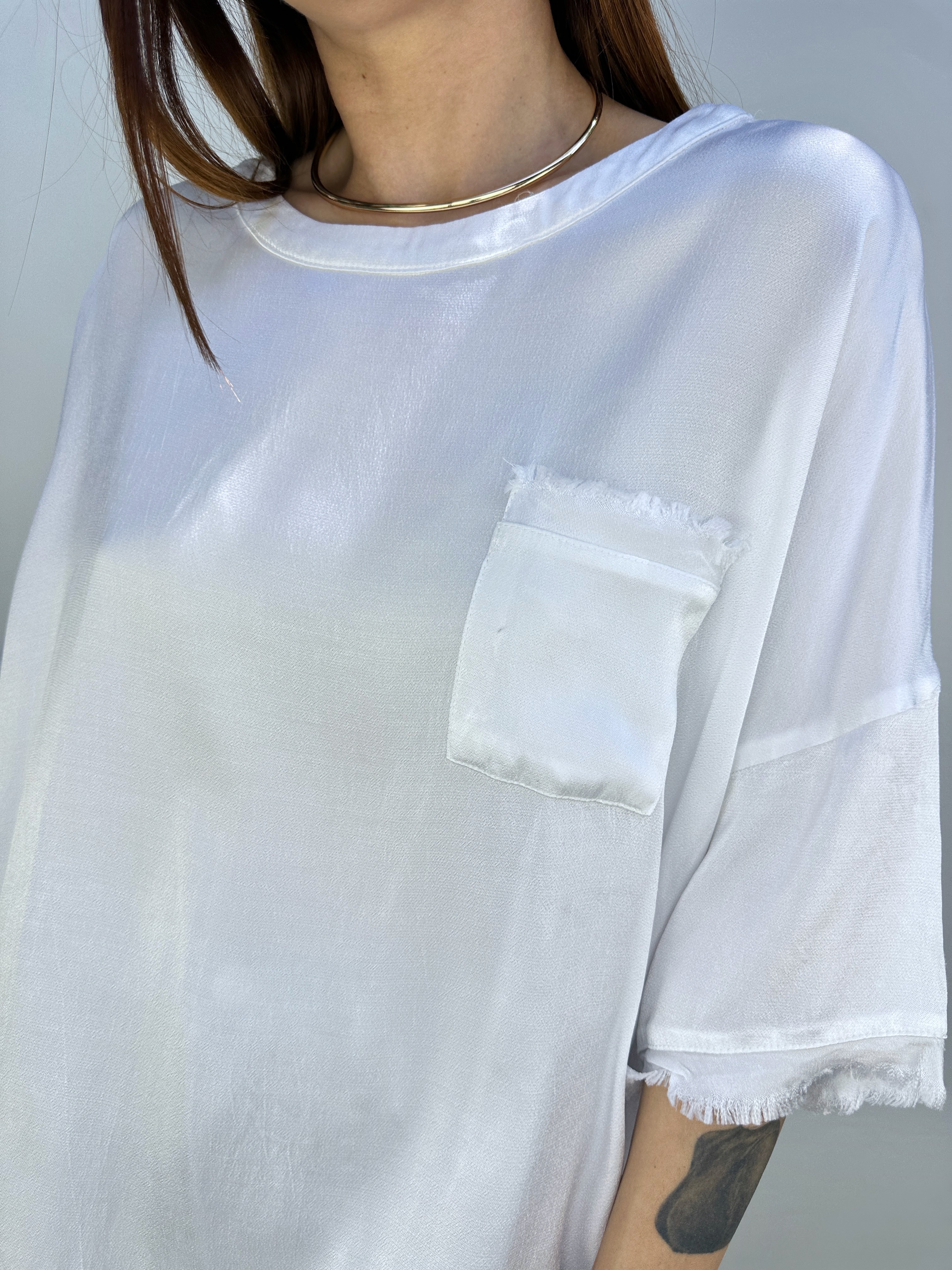 POLERA BLANCA SATINADA I M-L 7