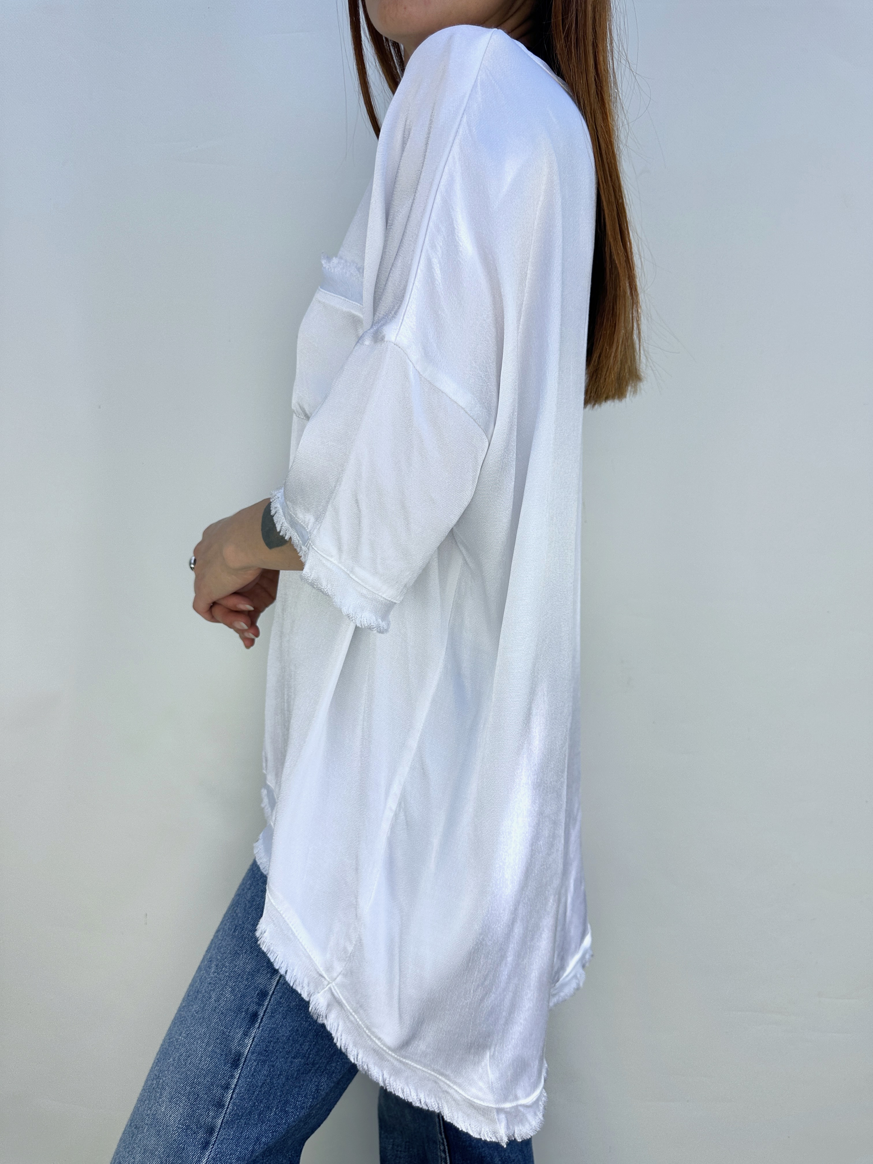 POLERA BLANCA SATINADA I M-L 8