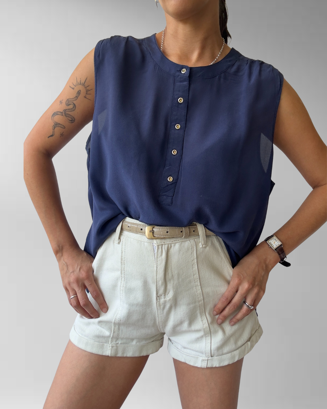 POLERA SEDA BANANA REPUBLIC | L-XL 1