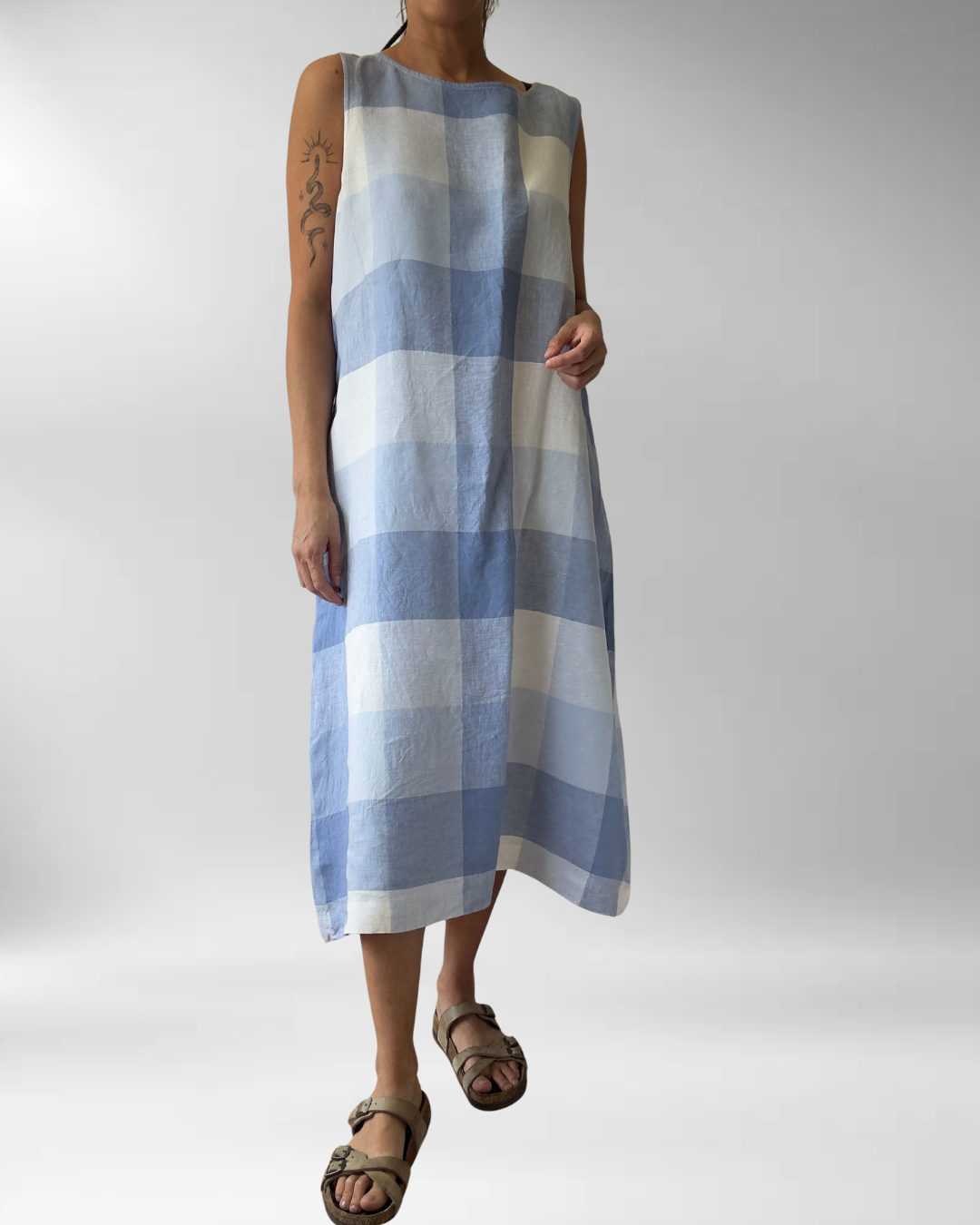 VESTIDO CUADROS J.JILL | LINO | XL 1