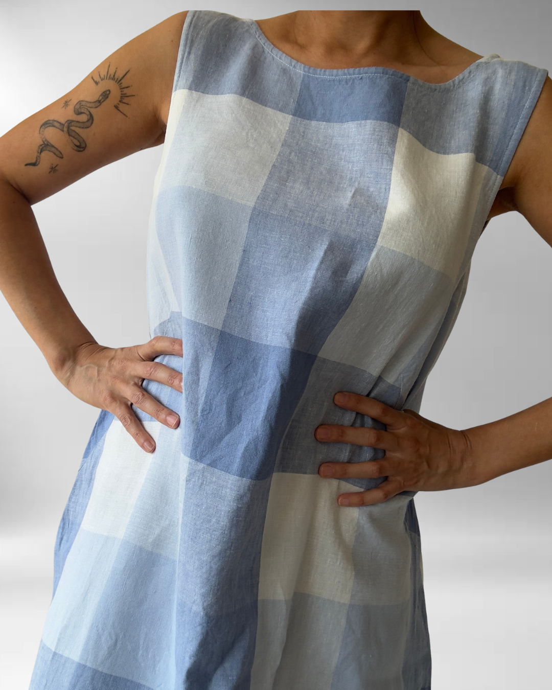 VESTIDO CUADROS J.JILL | LINO | XL 2