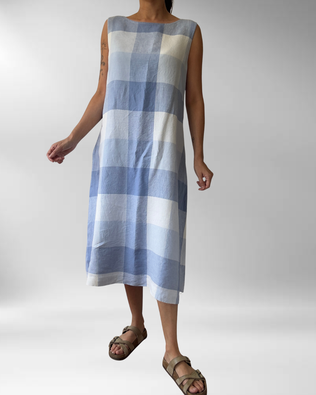 VESTIDO CUADROS J.JILL | LINO | XL 4