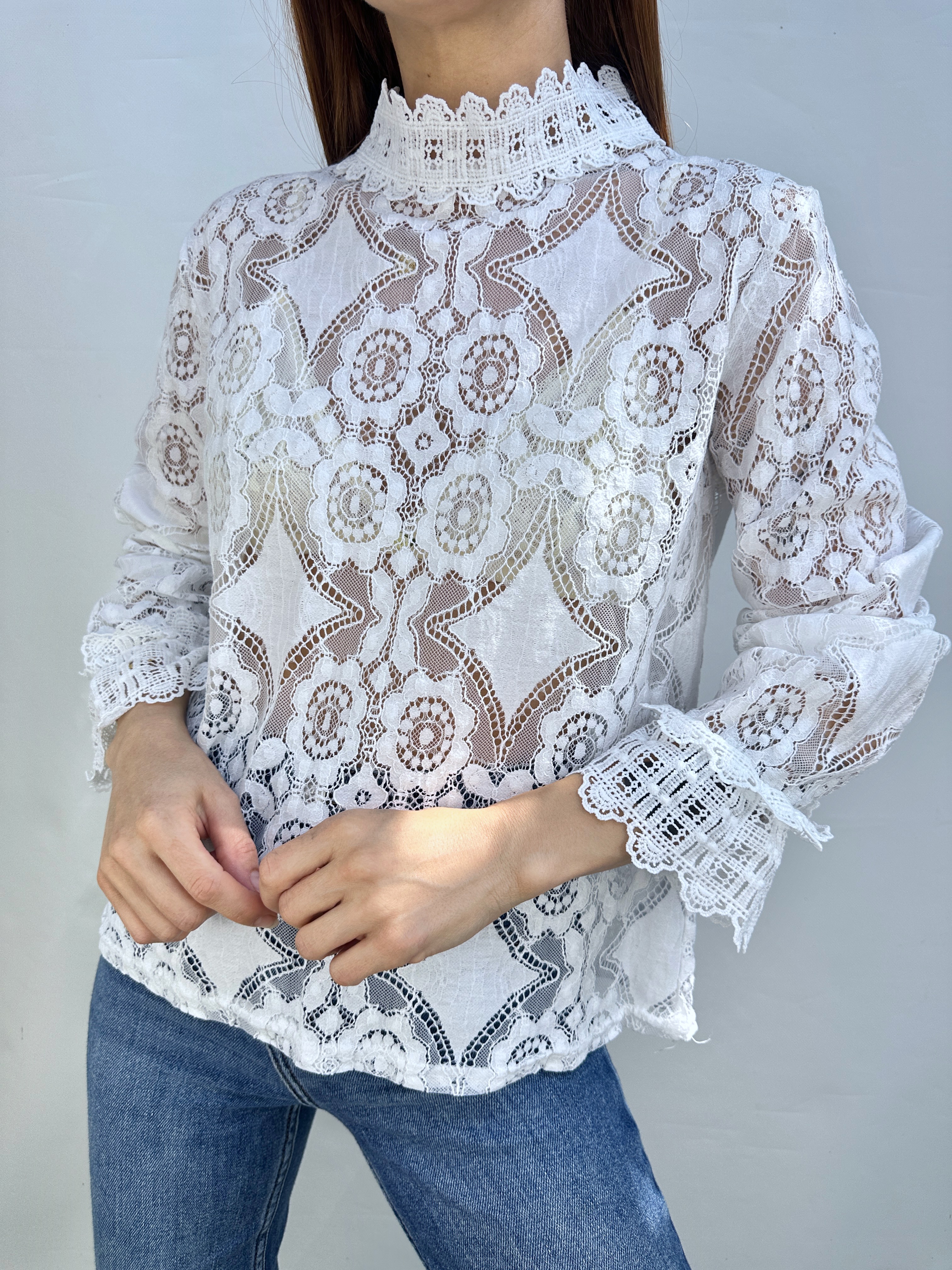 POLERA ENCAJES ALGODÓN I S-M 3