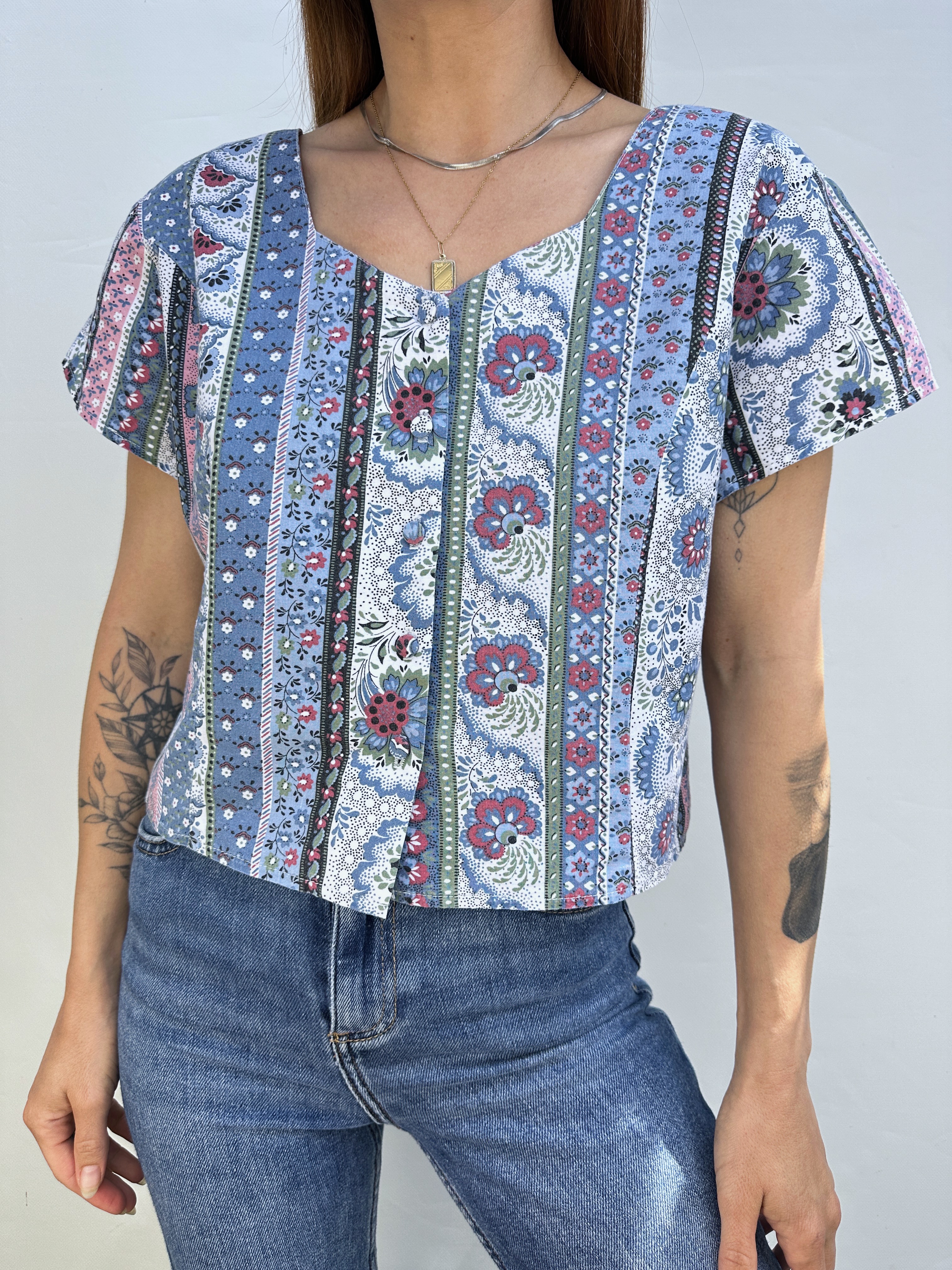 POLERA VINTAGE FLOREADA I M 1