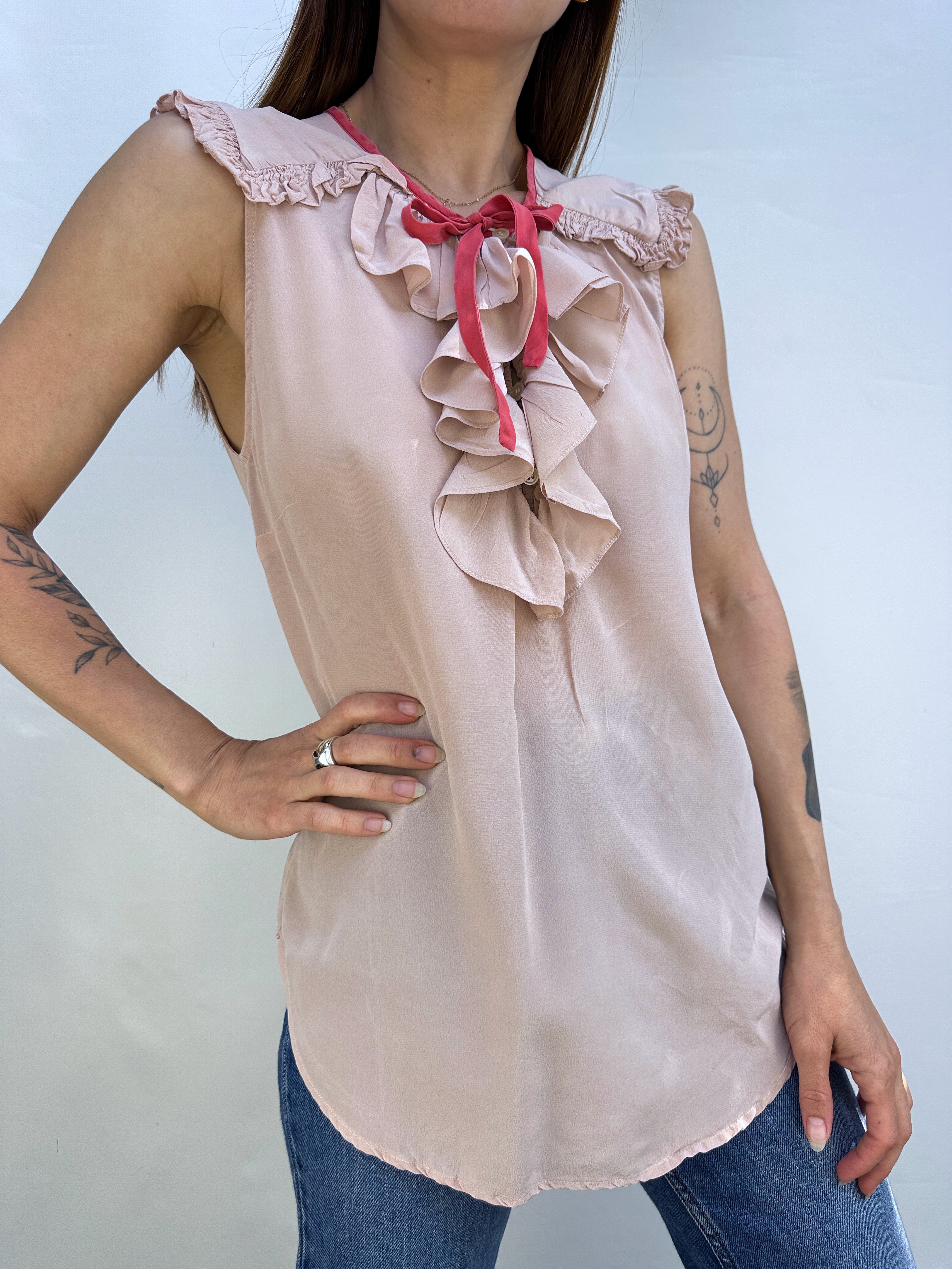 POLERA SEDA ROSA PALO I S 1