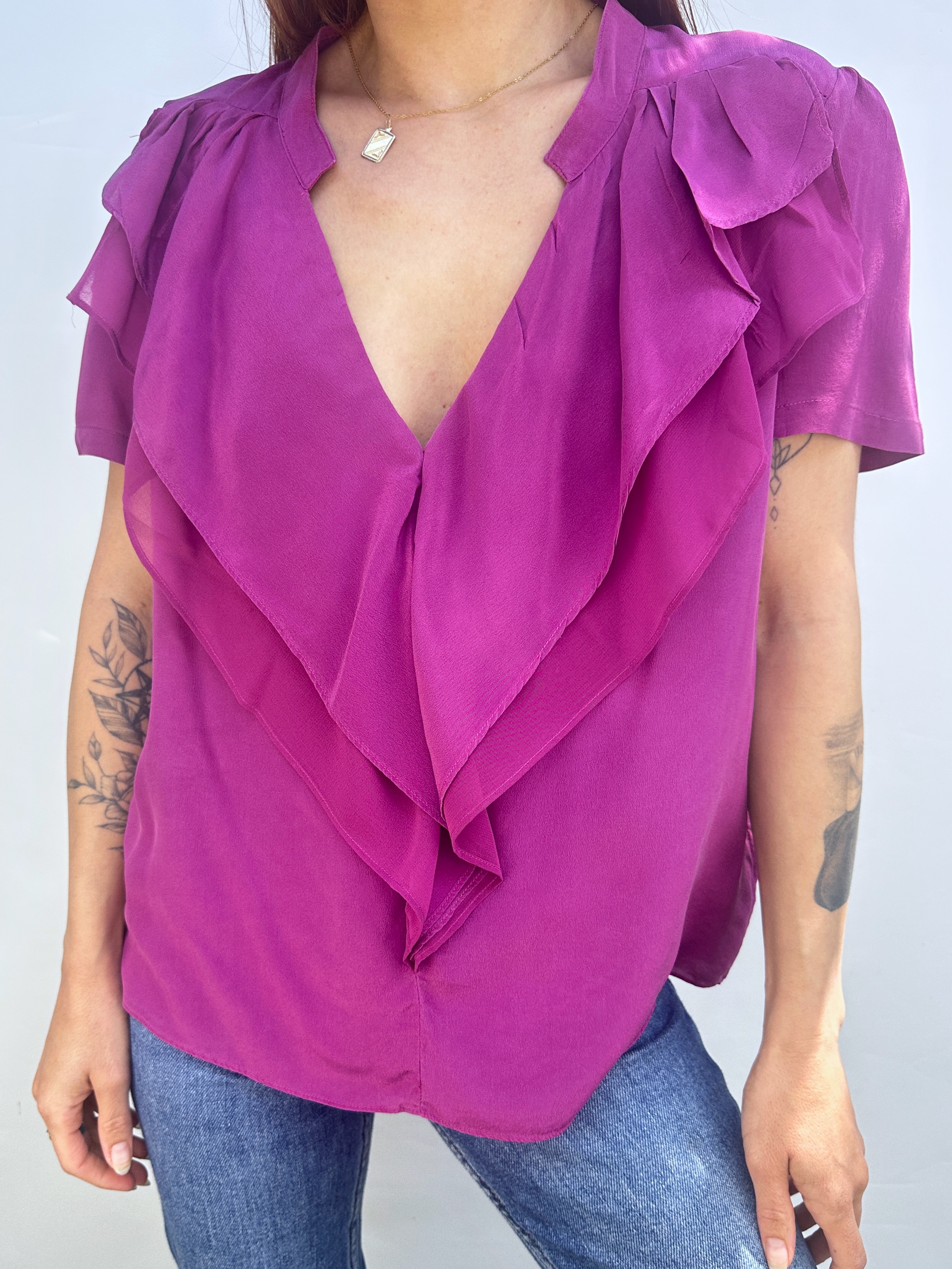 POLERA SEDA MAGENTA I M  2