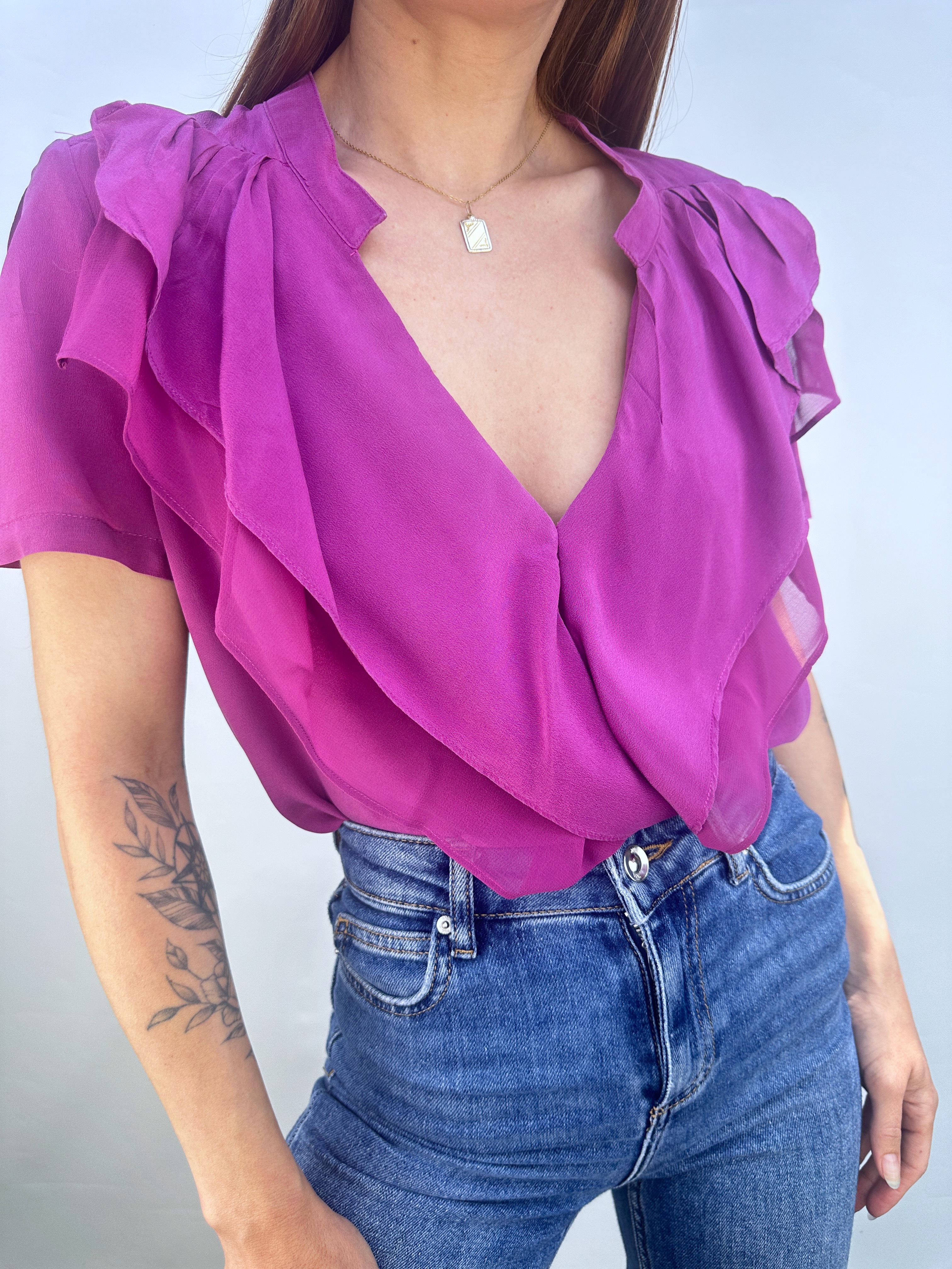 POLERA SEDA MAGENTA I M  1