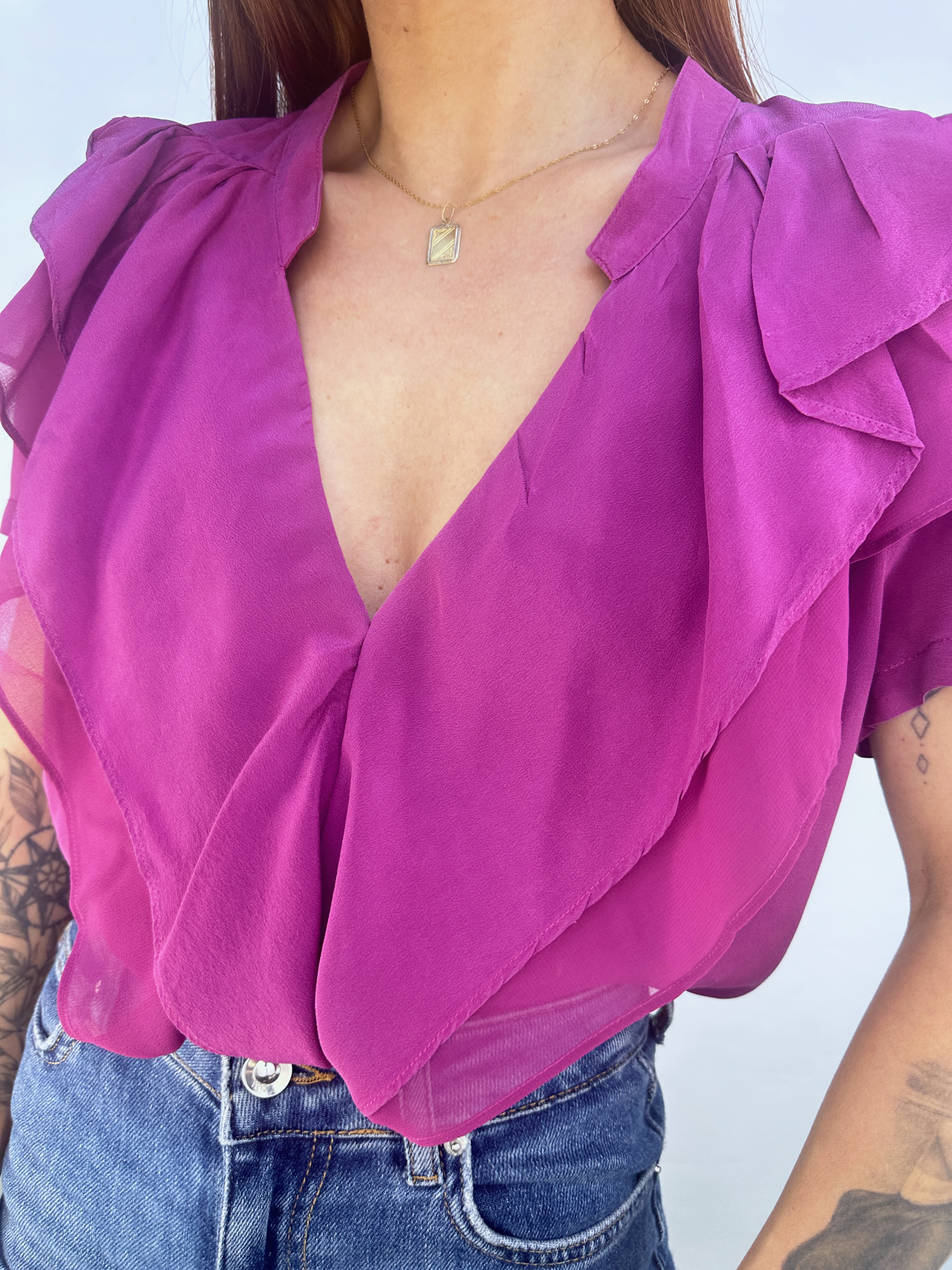 POLERA SEDA MAGENTA I M  6