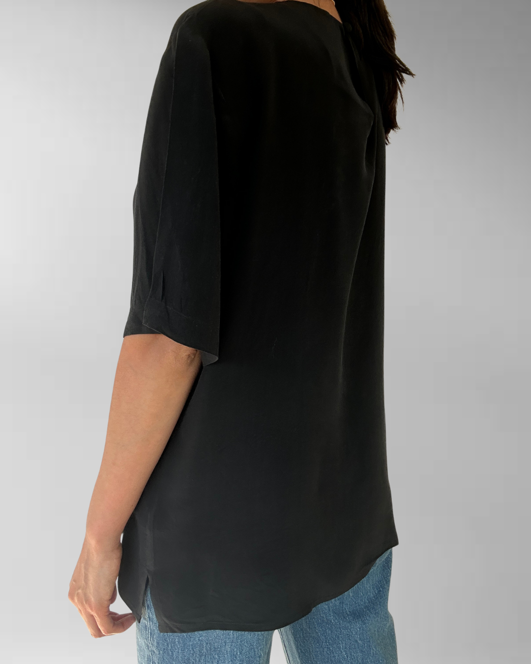 POLERA NEGRA SEDA | L 3