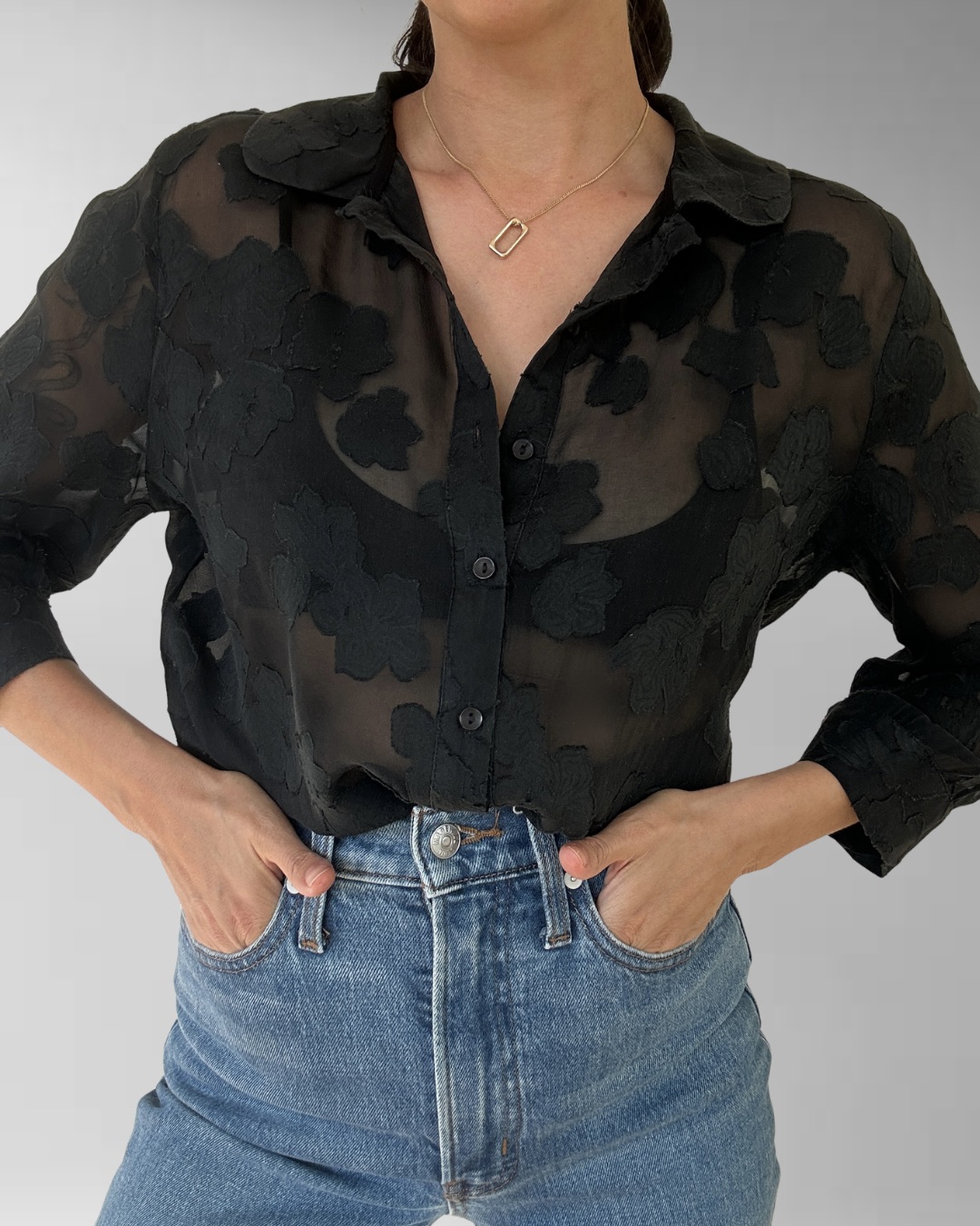 BLUSA LAURA ASHLEY I SEDA-ALGODÓN | M 1