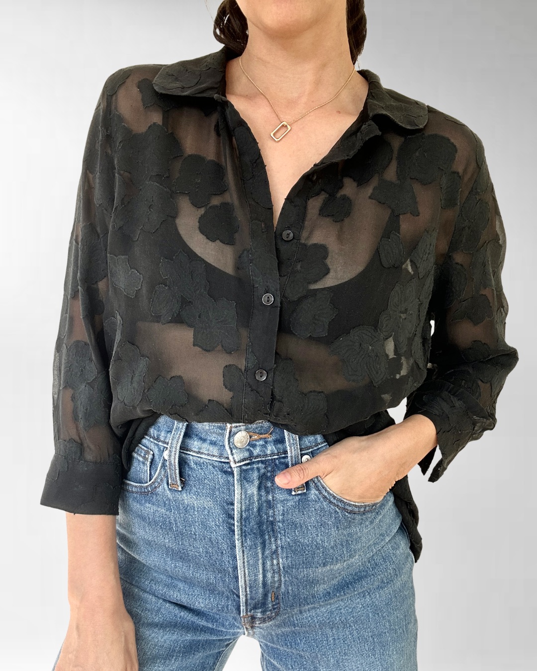 BLUSA LAURA ASHLEY I SEDA-ALGODÓN | M 4