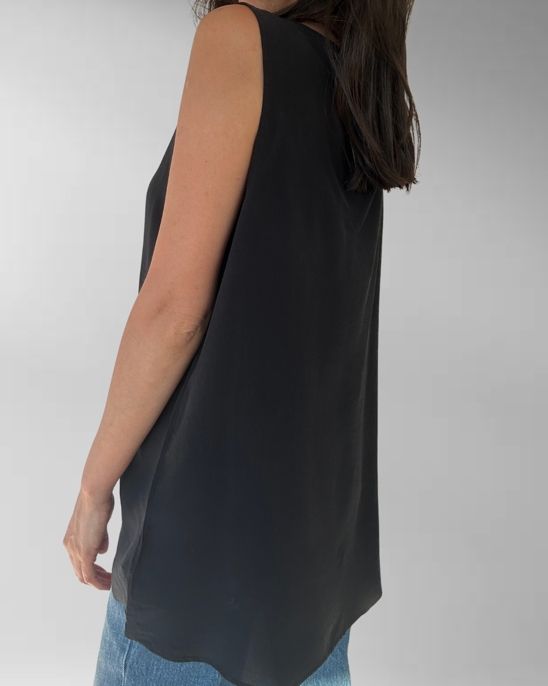 POLERA NEGRA SEDA | L 4