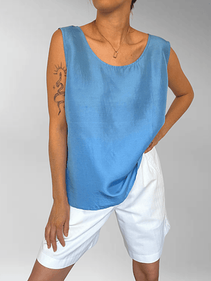 POLERA SEDA CELESTE I XL