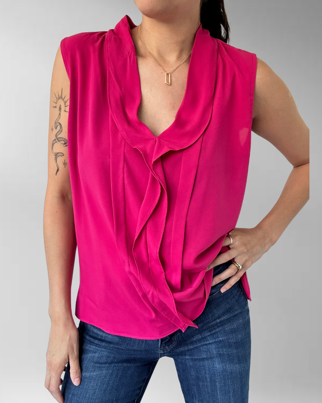 POLERA CALVIN KLEIN FUCSIA I M-L 2