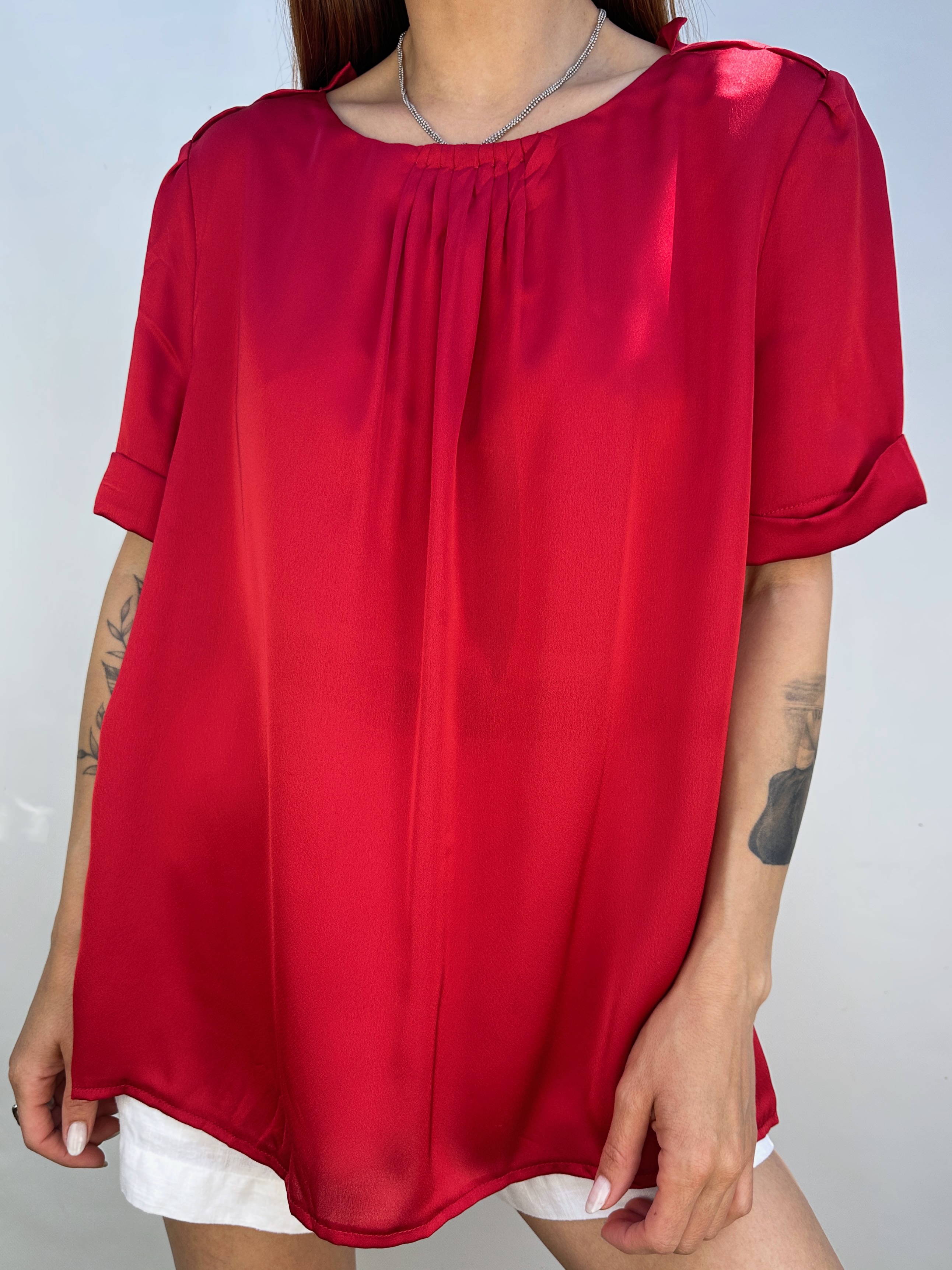 POLERA ROJA SATINADA I M-L 4