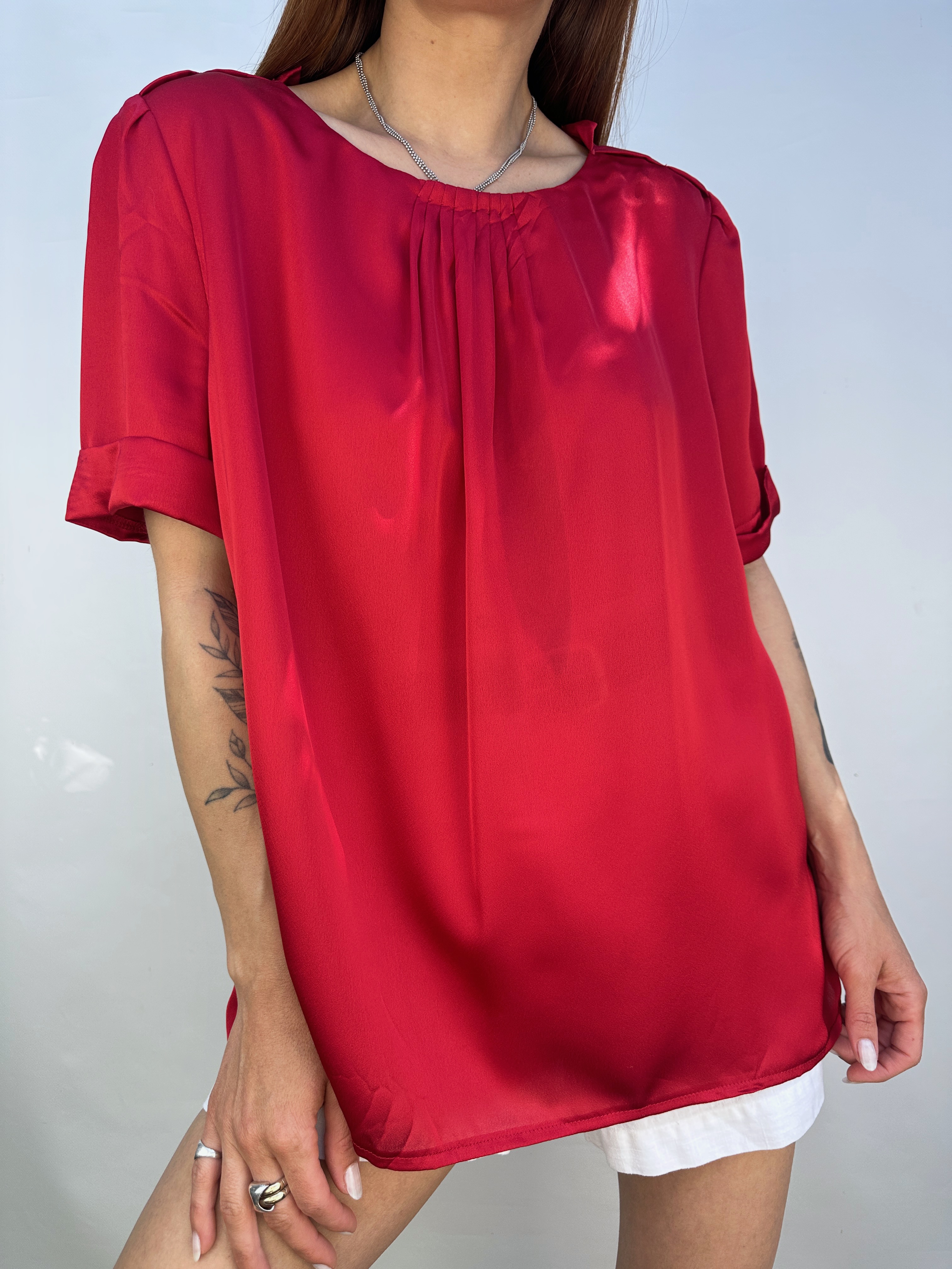 POLERA ROJA SATINADA I M-L 5